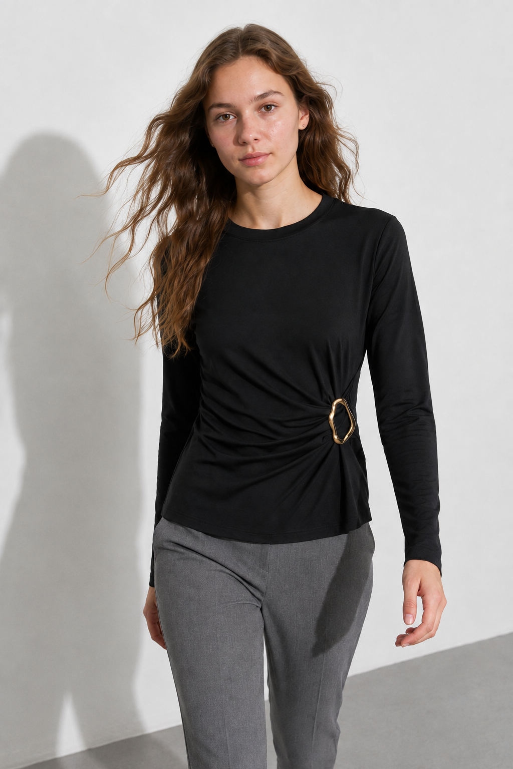 Maglia Noemi con accessorio|Colore:Nero