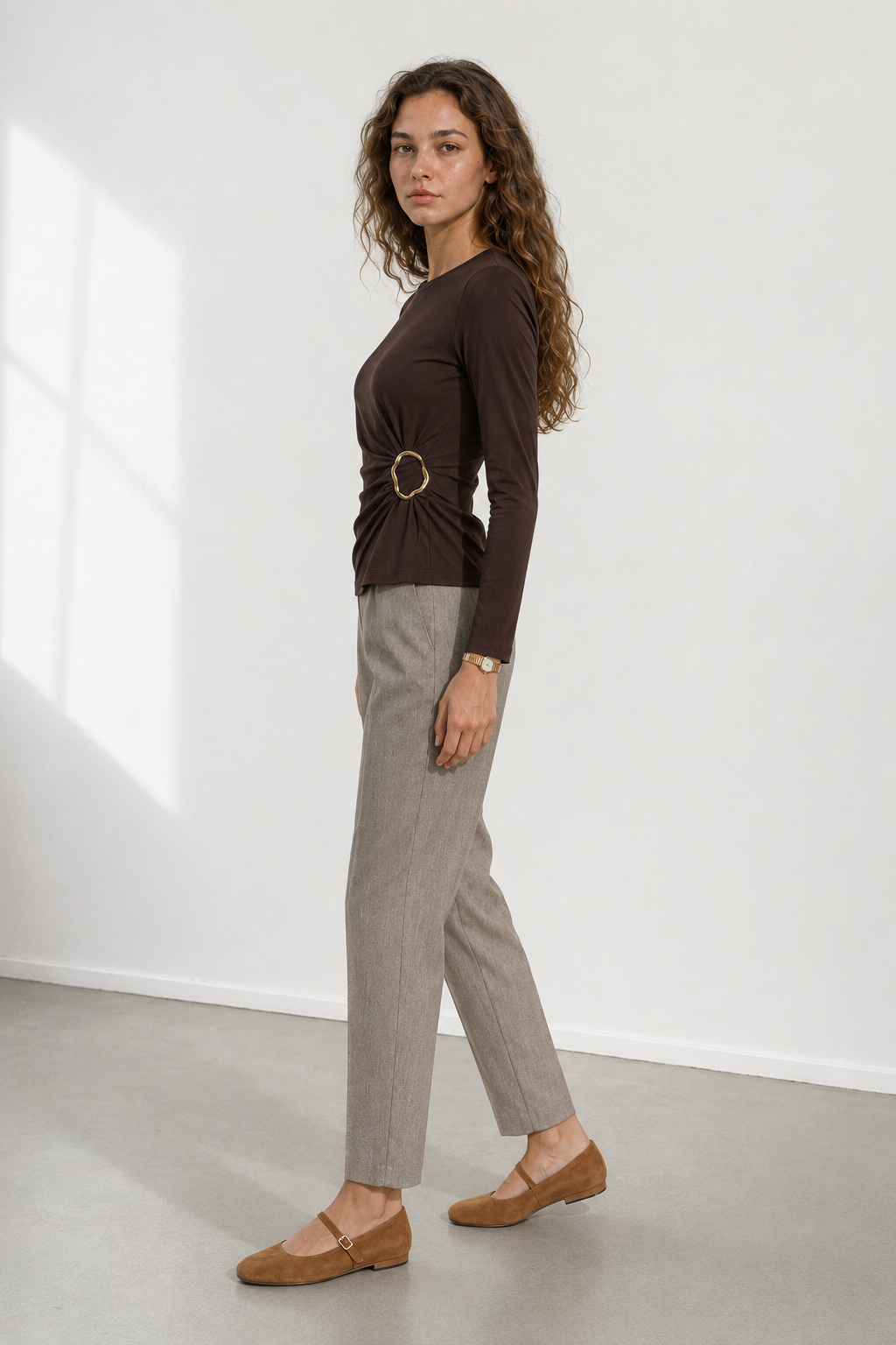 Maglia Noemi con accessorio|Colore:Caffe
