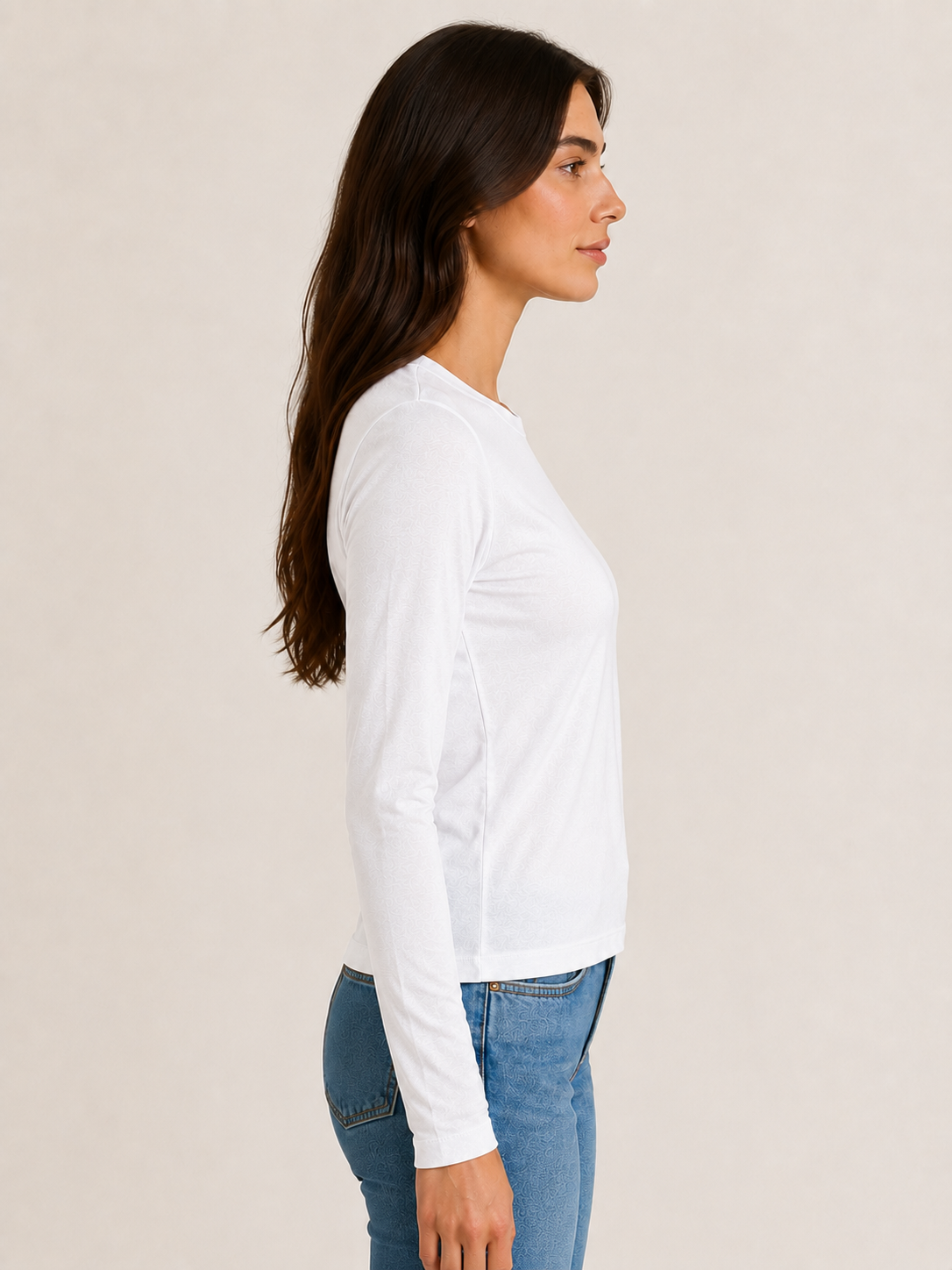 Maglia maniche lunghe basic|Colore:Bianco
