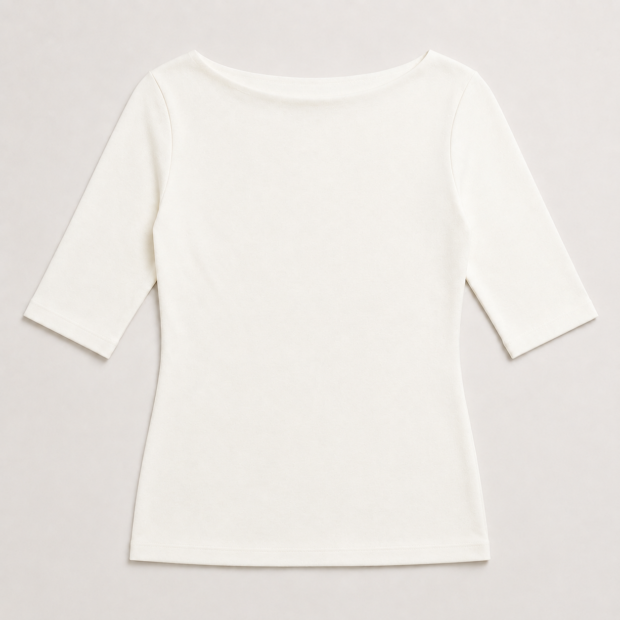 Maglia scollo a barchetta con maniche 3/4|Colore:Bianco