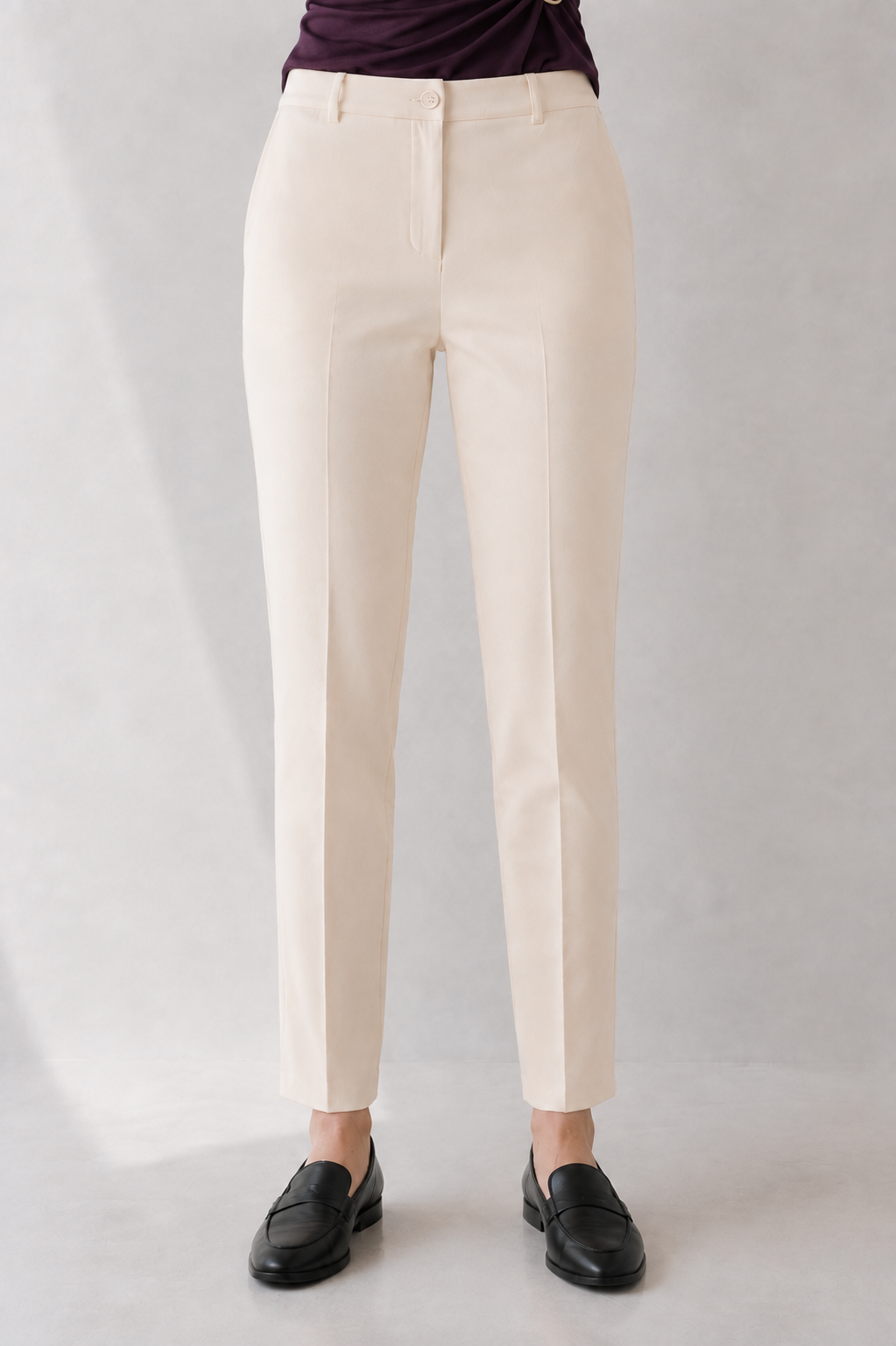 Pantaloni a sigaretta |Colore:Panna