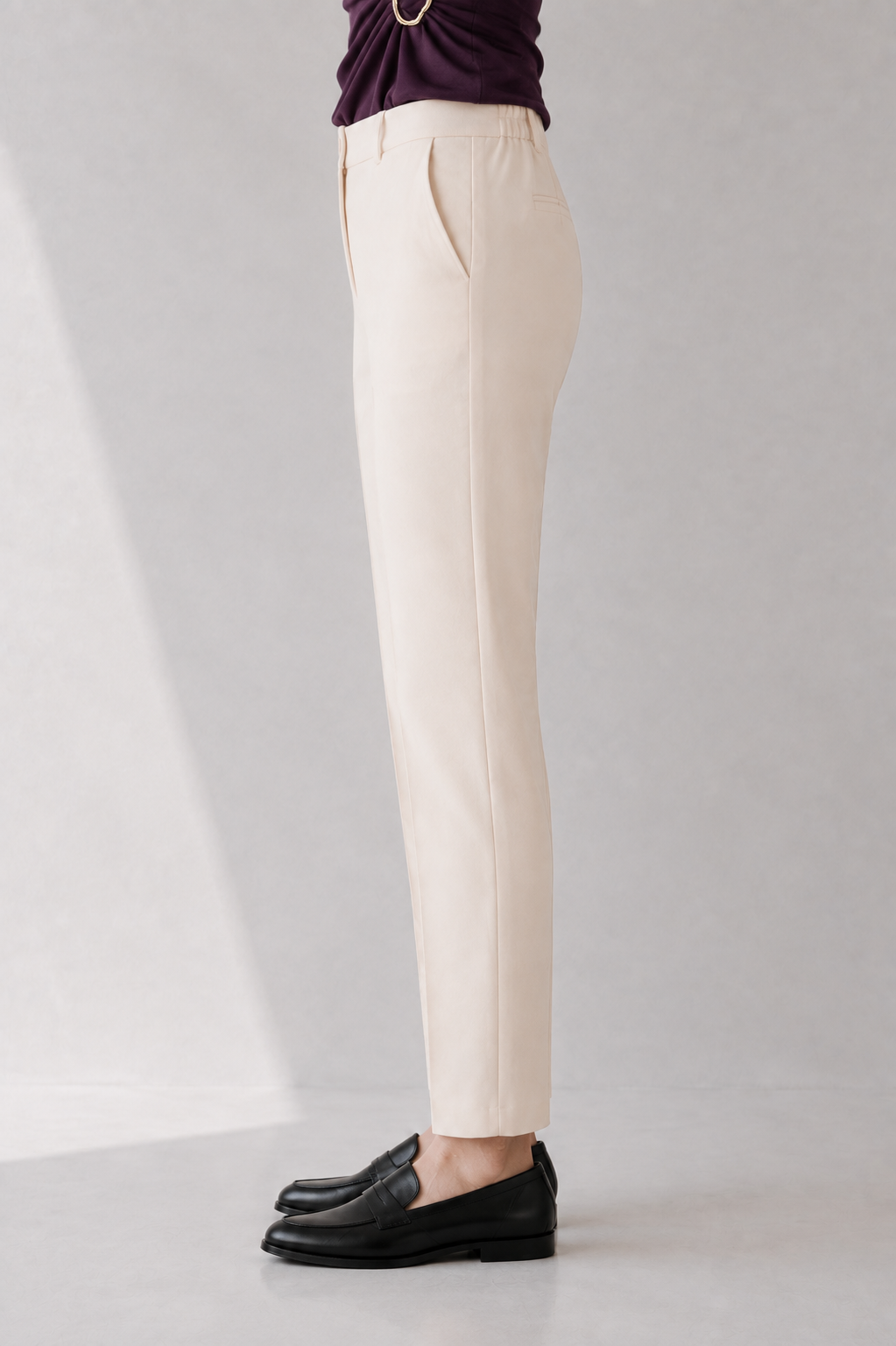 Pantaloni a sigaretta |Colore:Panna