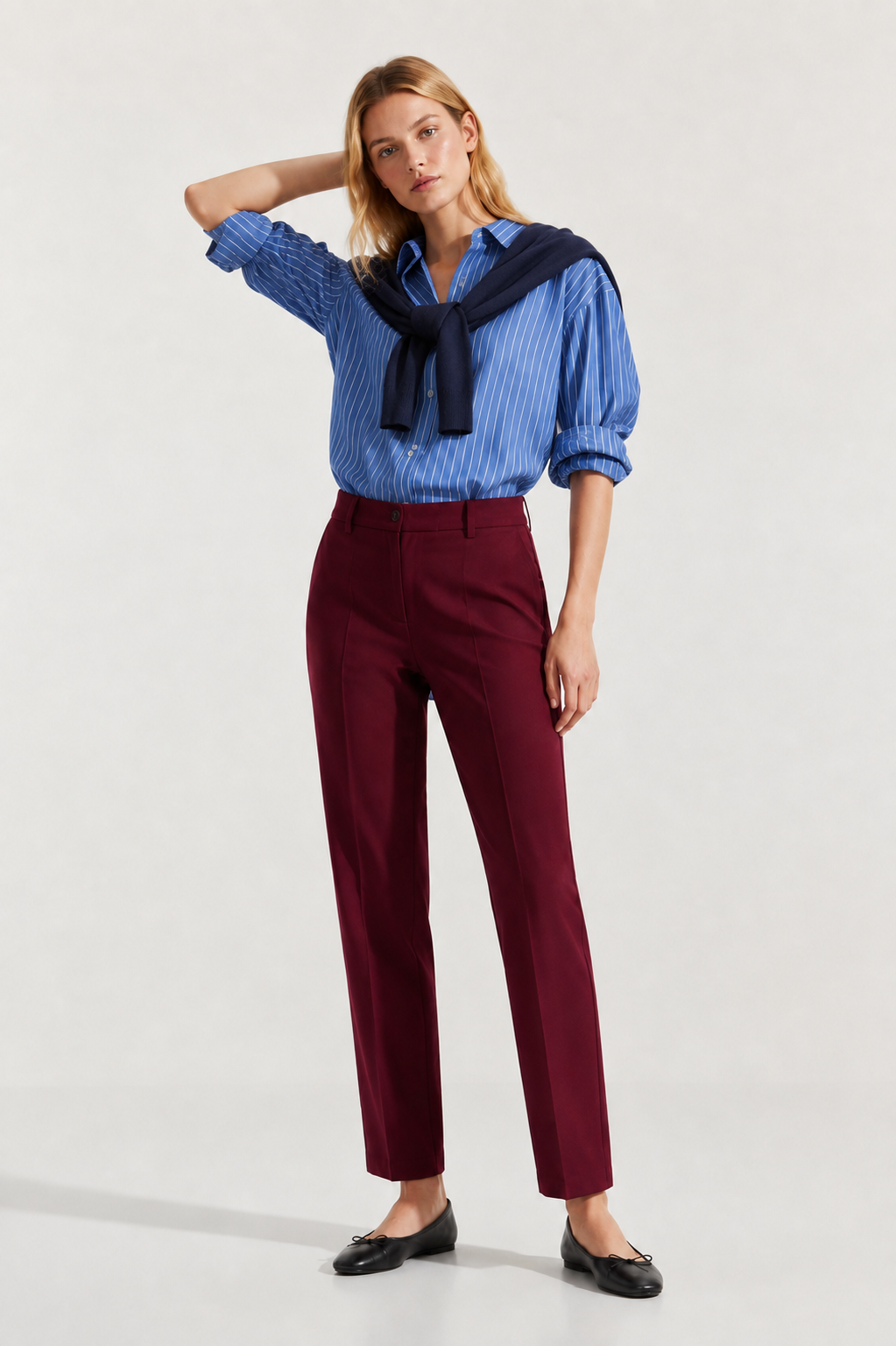 Pantaloni a sigaretta |Colore:Bordeaux