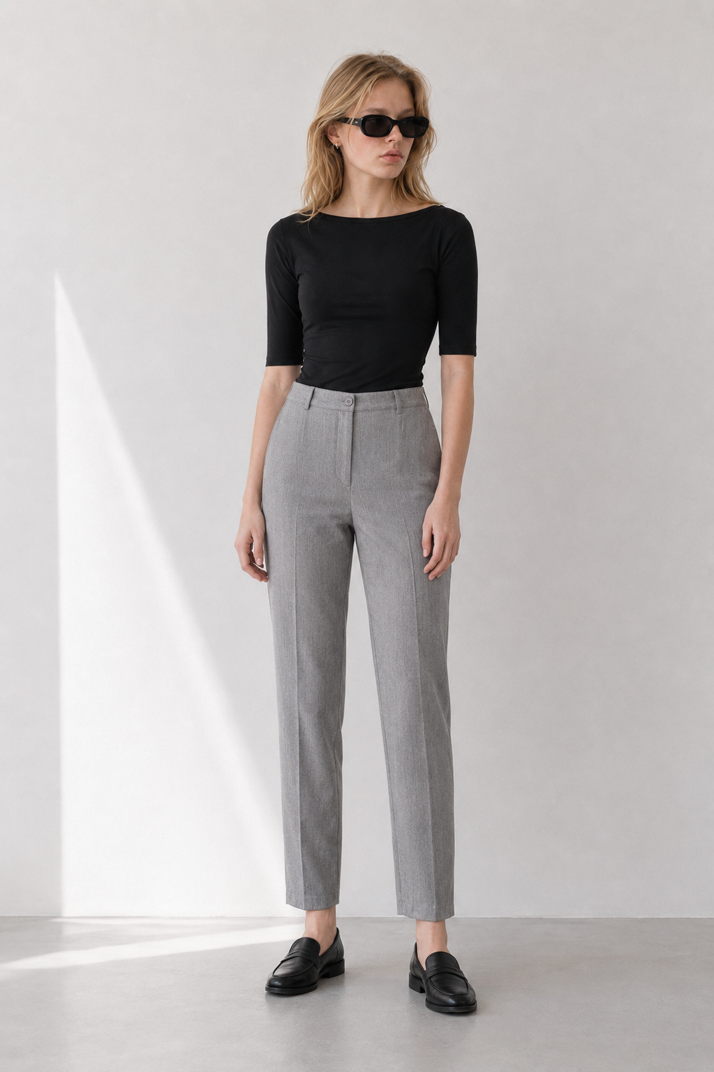 Pantaloni a sigaretta |Colore:Grigio scuro