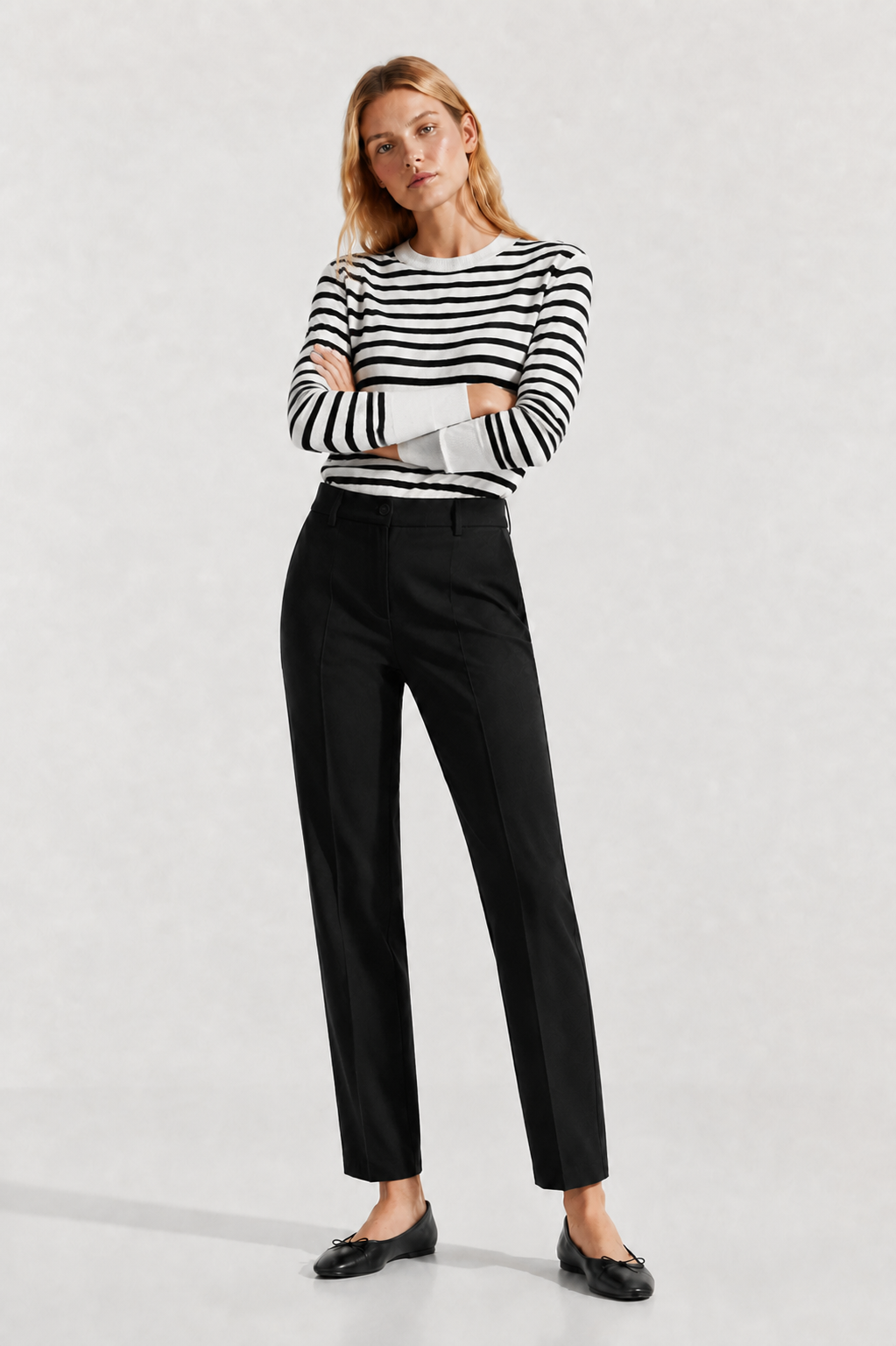 Pantaloni a sigaretta |Colore:Nero