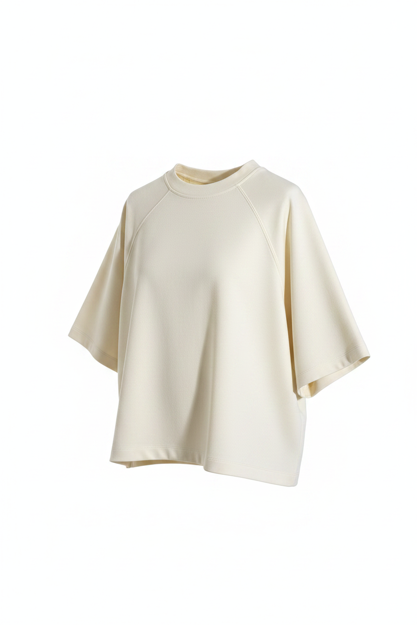 Maglia oversize a maniche 3/4|Colore:Avorio