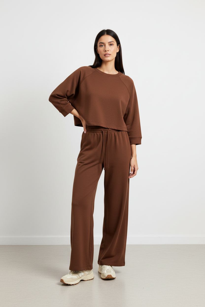 Maglia oversize a maniche 3/4|Colore:Toffee