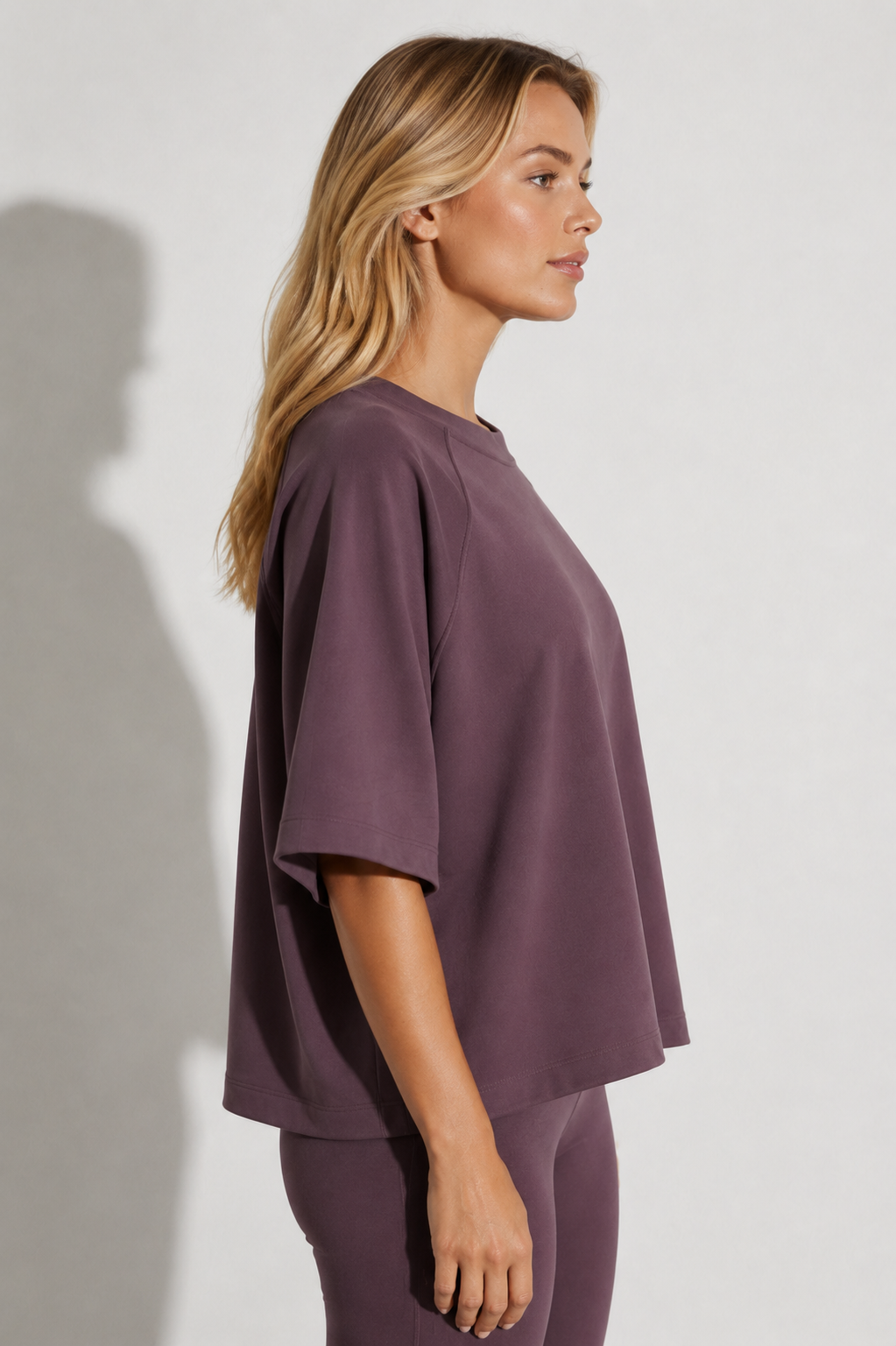 Maglia oversize a maniche 3/4|Colore:Mirtillo