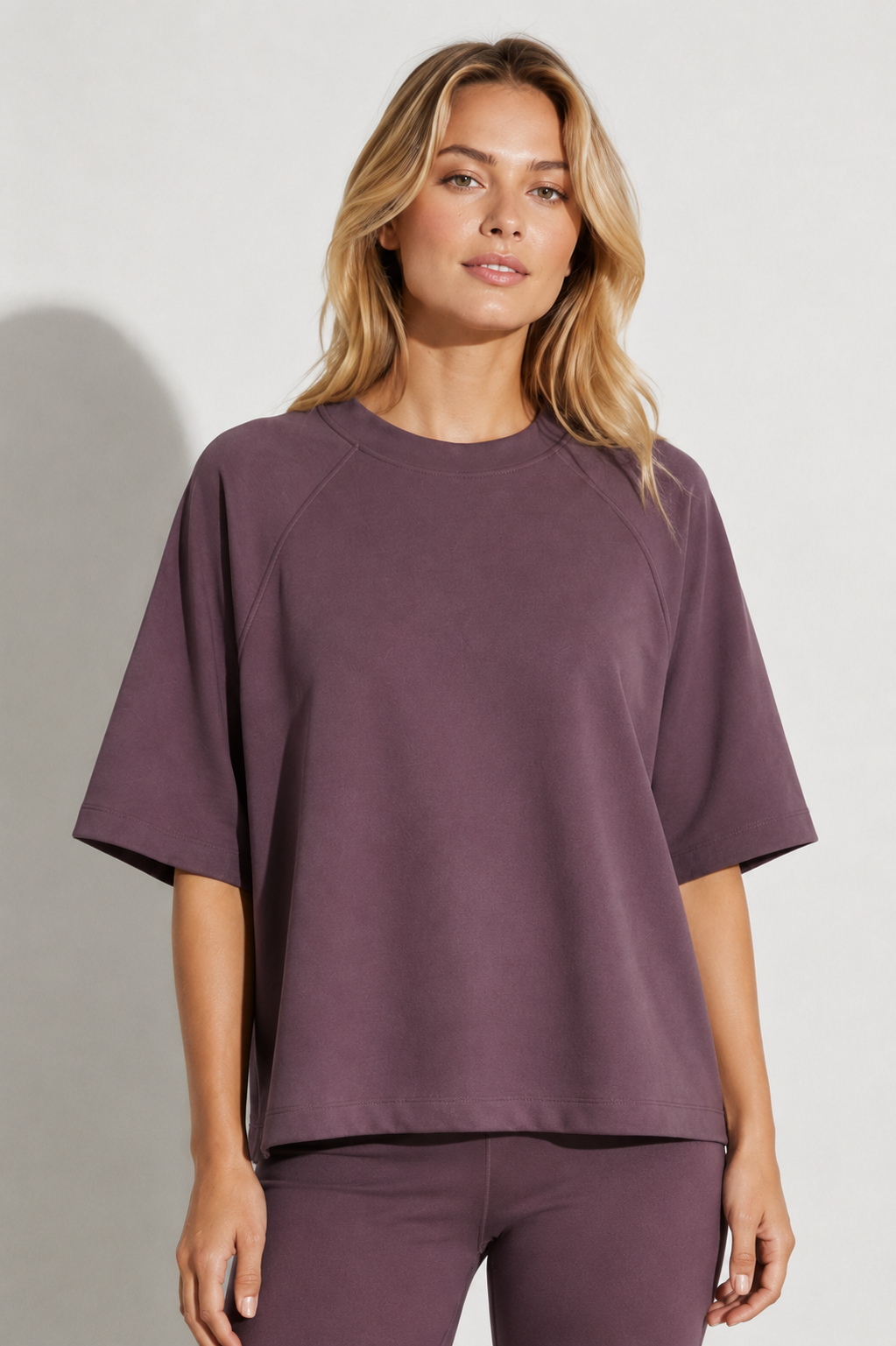 Maglia oversize a maniche 3/4|Colore:Mirtillo