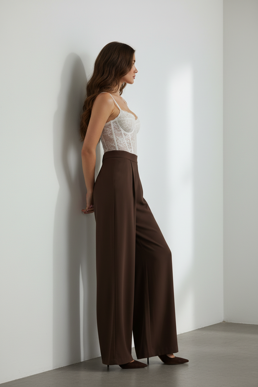 Pantalone palazzo Dea|Colore:Moro