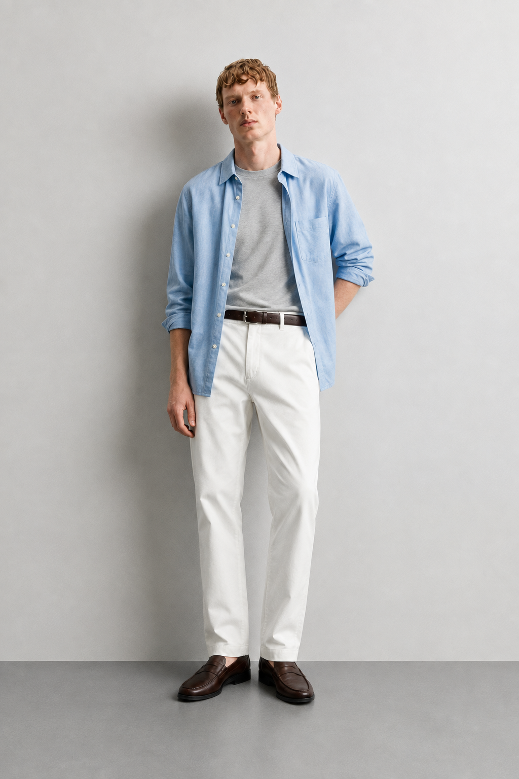 Pantaloni chino slim fit |Colore:Gesso