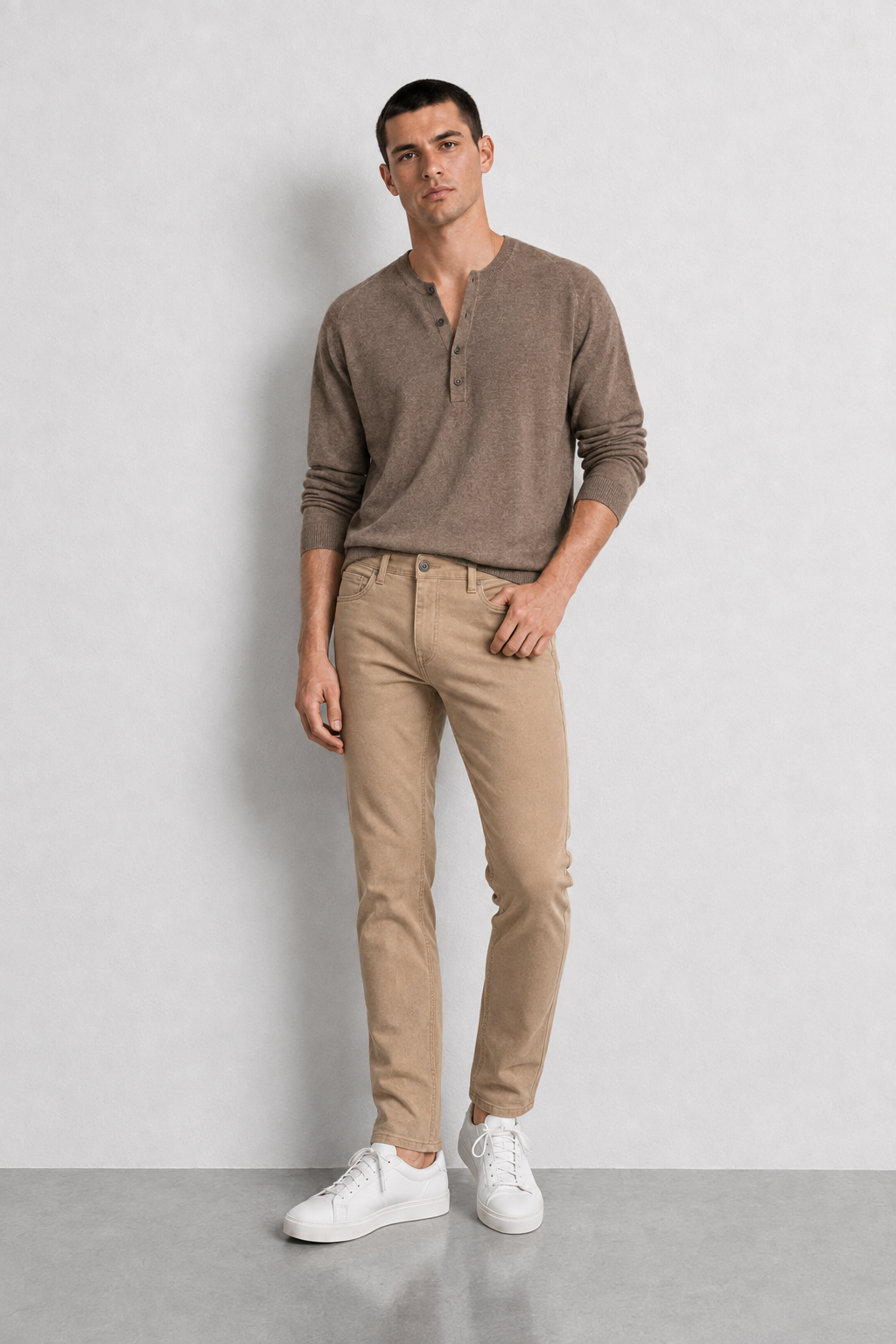 Jeans Slim Fit in Cotone|Colore:Biscotto