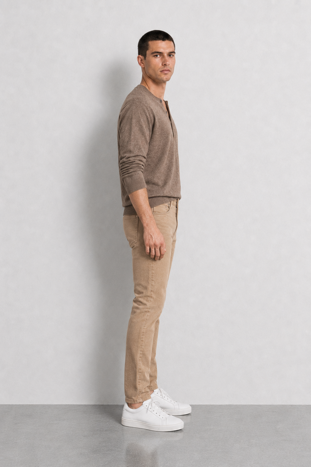 Jeans Slim Fit in Cotone|Colore:Biscotto