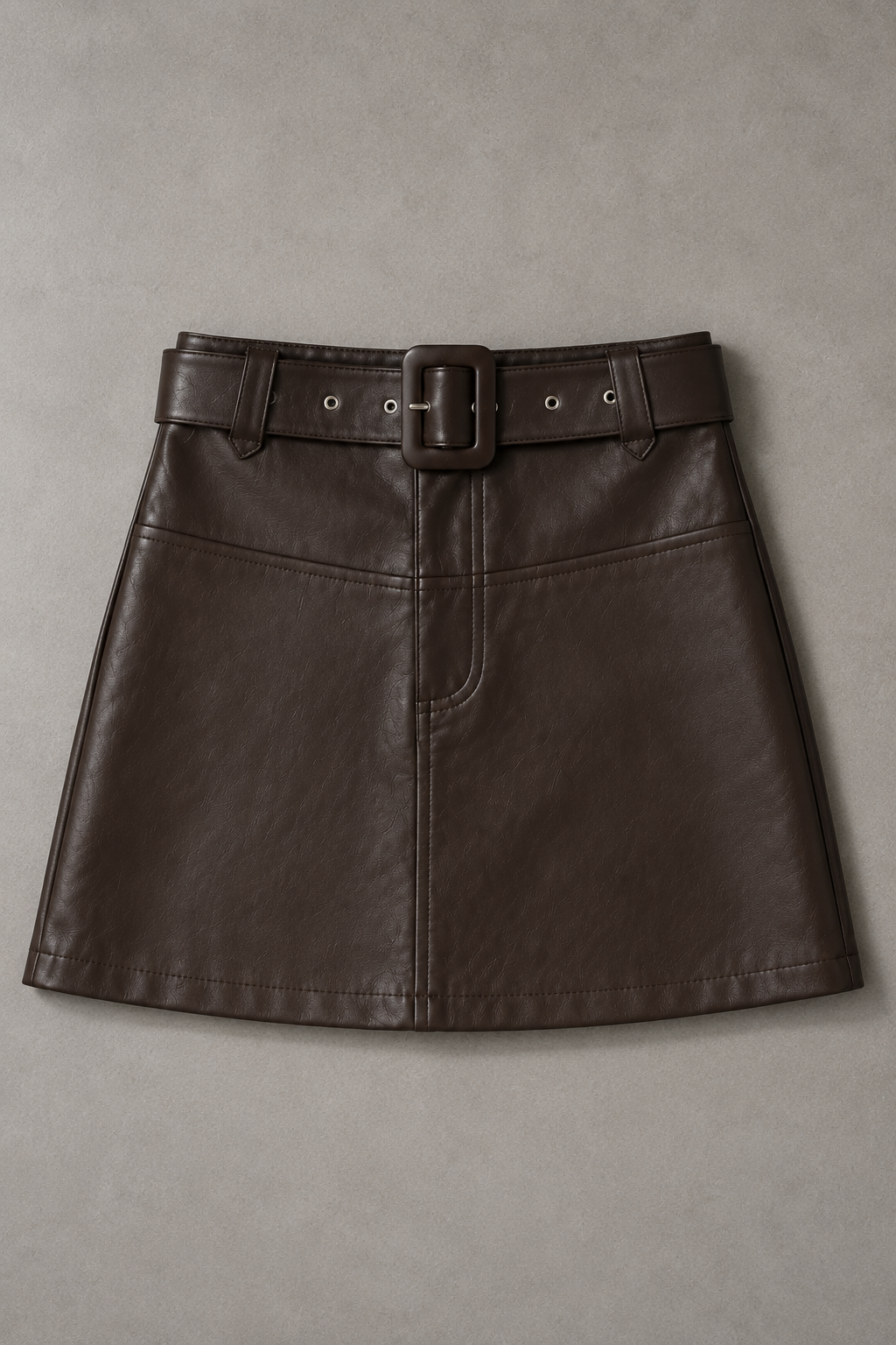 Minigonna con cintura|Colore:Caffe