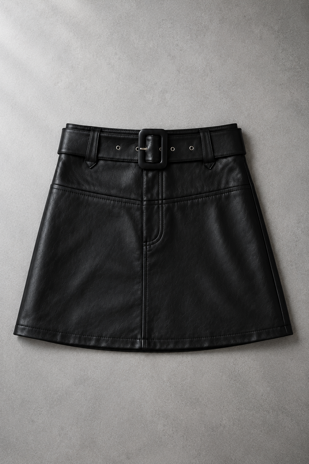 Minigonna con cintura|Colore:Nero