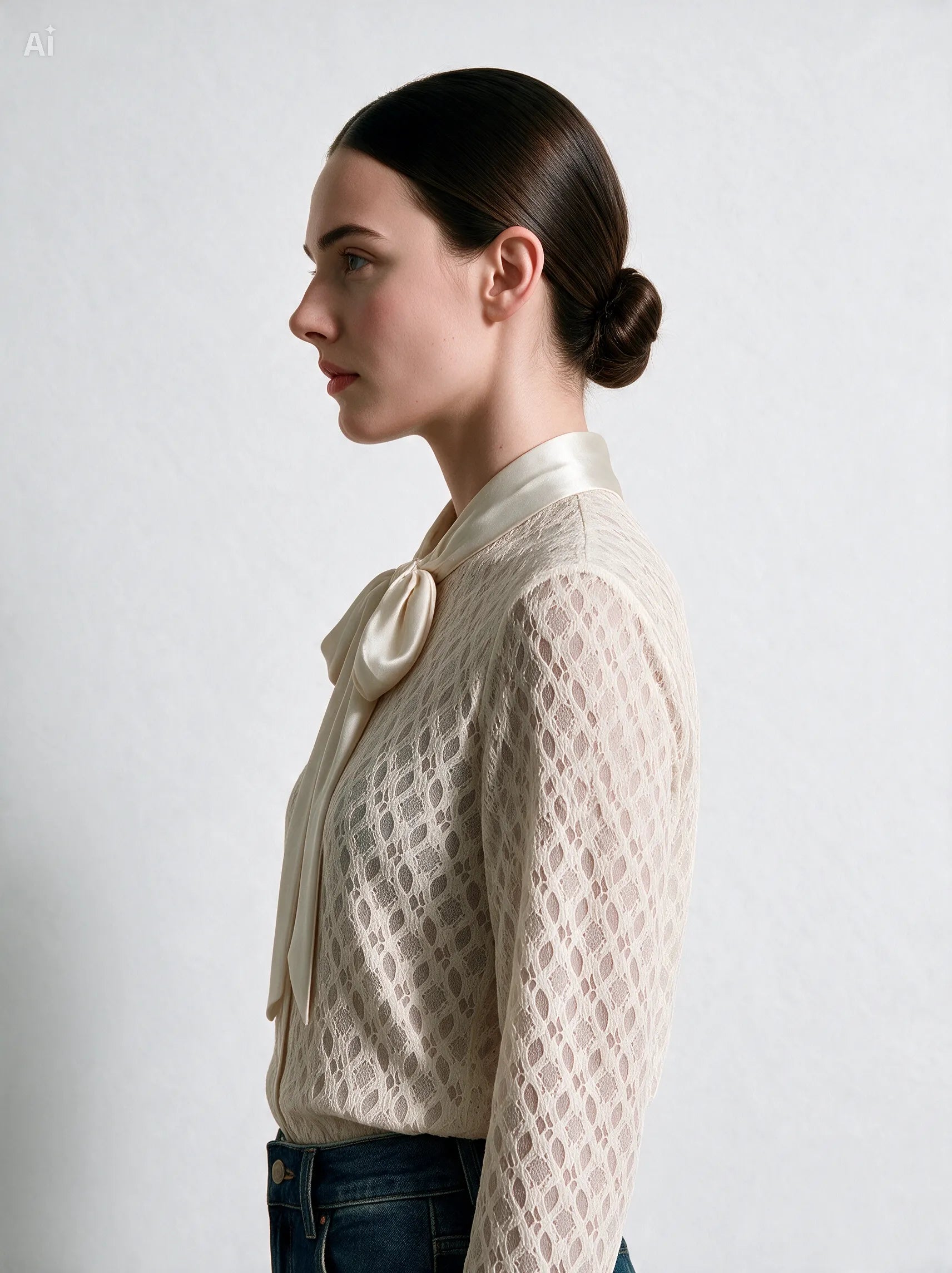 Camicia Nouvelle pizzo e raso|Colore:Beige