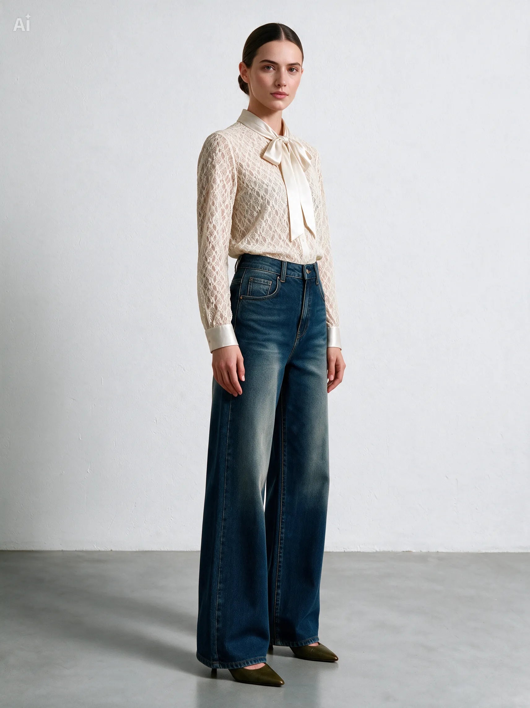 Camicia Nouvelle pizzo e raso|Colore:Beige