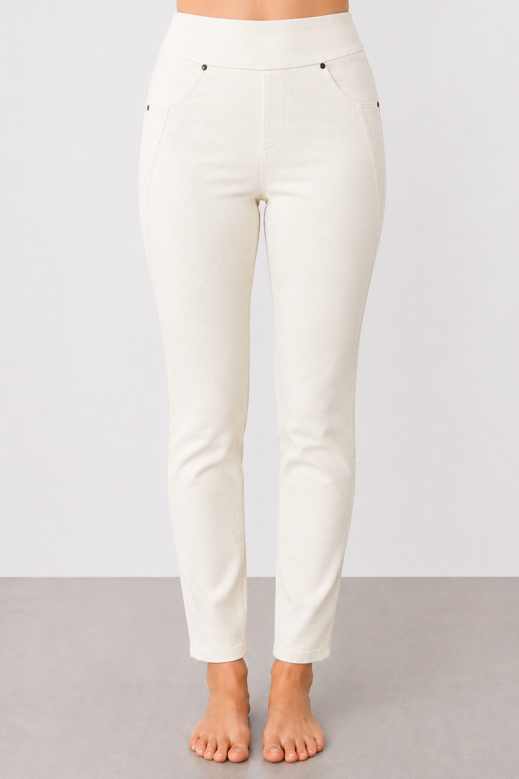 Pantaloni slim-fit  effto jeans|Colore:Beige