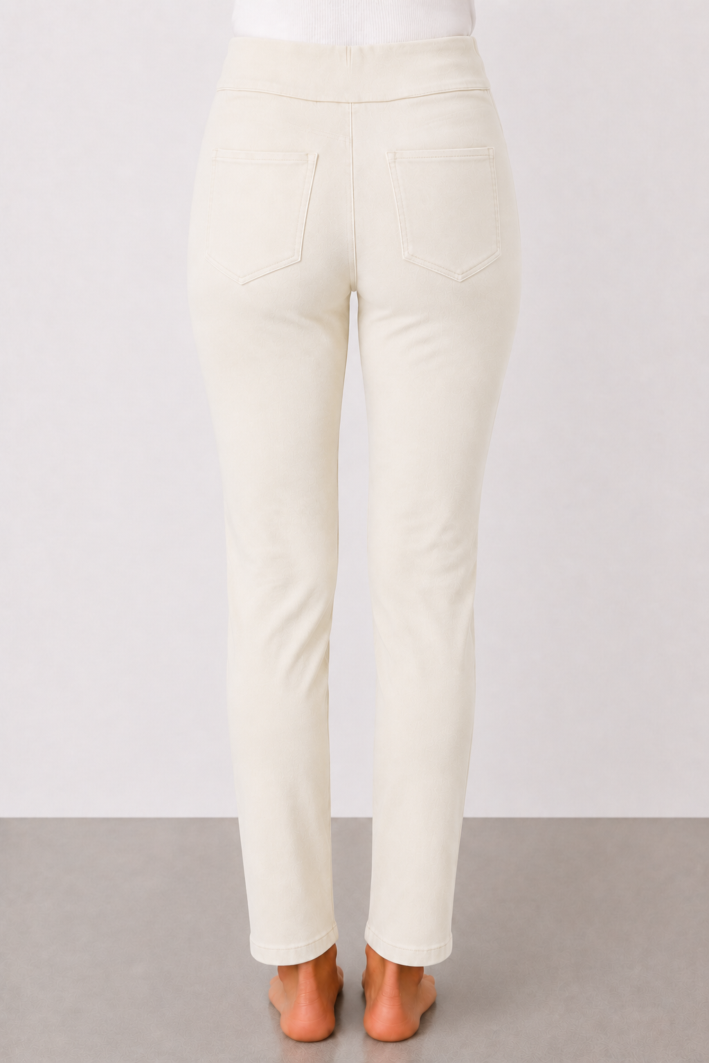 Pantaloni slim-fit  effto jeans|Colore:Beige