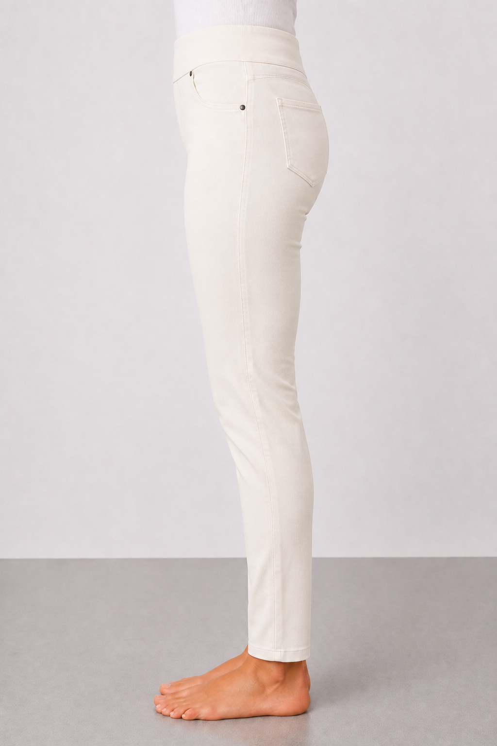 Pantaloni slim-fit  effto jeans|Colore:Beige