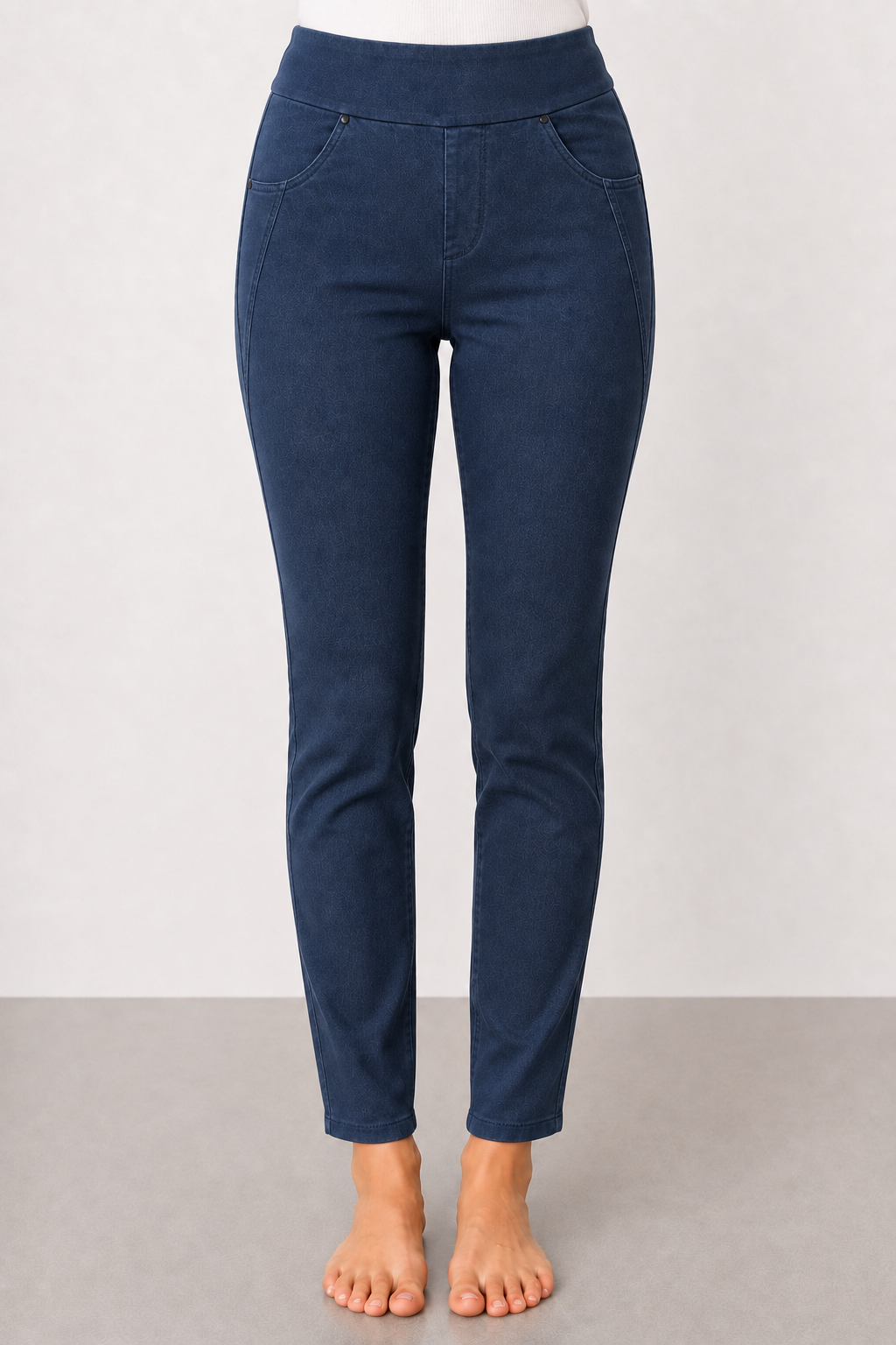 Pantaloni slim-fit  effto jeans|Colore:Blu scuro