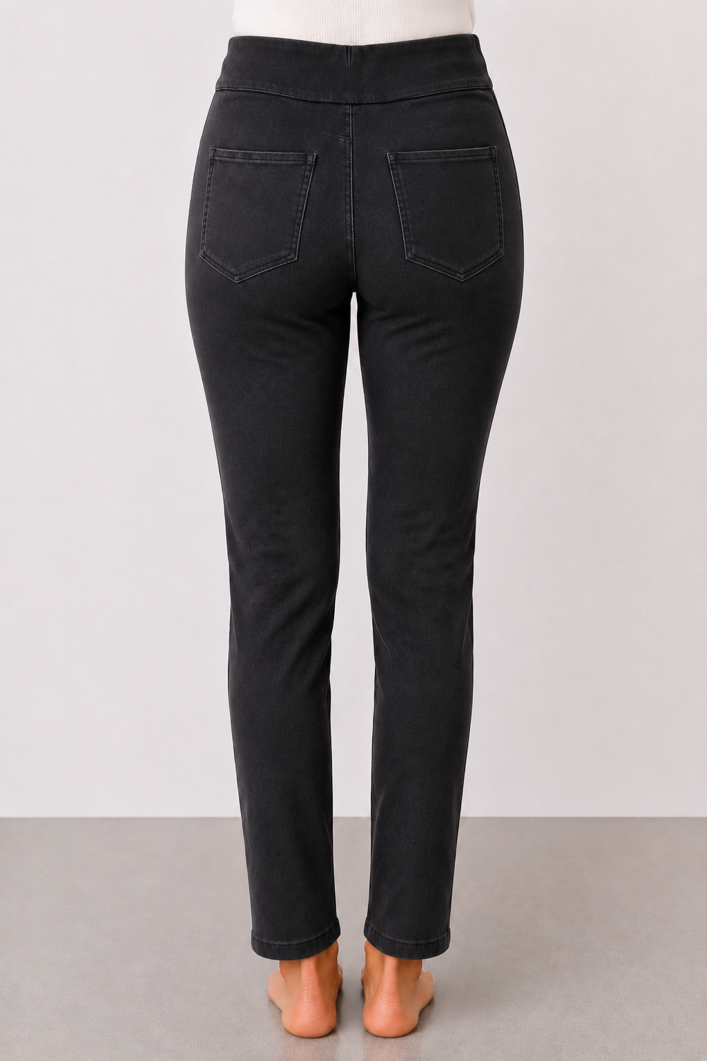Pantaloni slim-fit  effto jeans|Colore:Nero