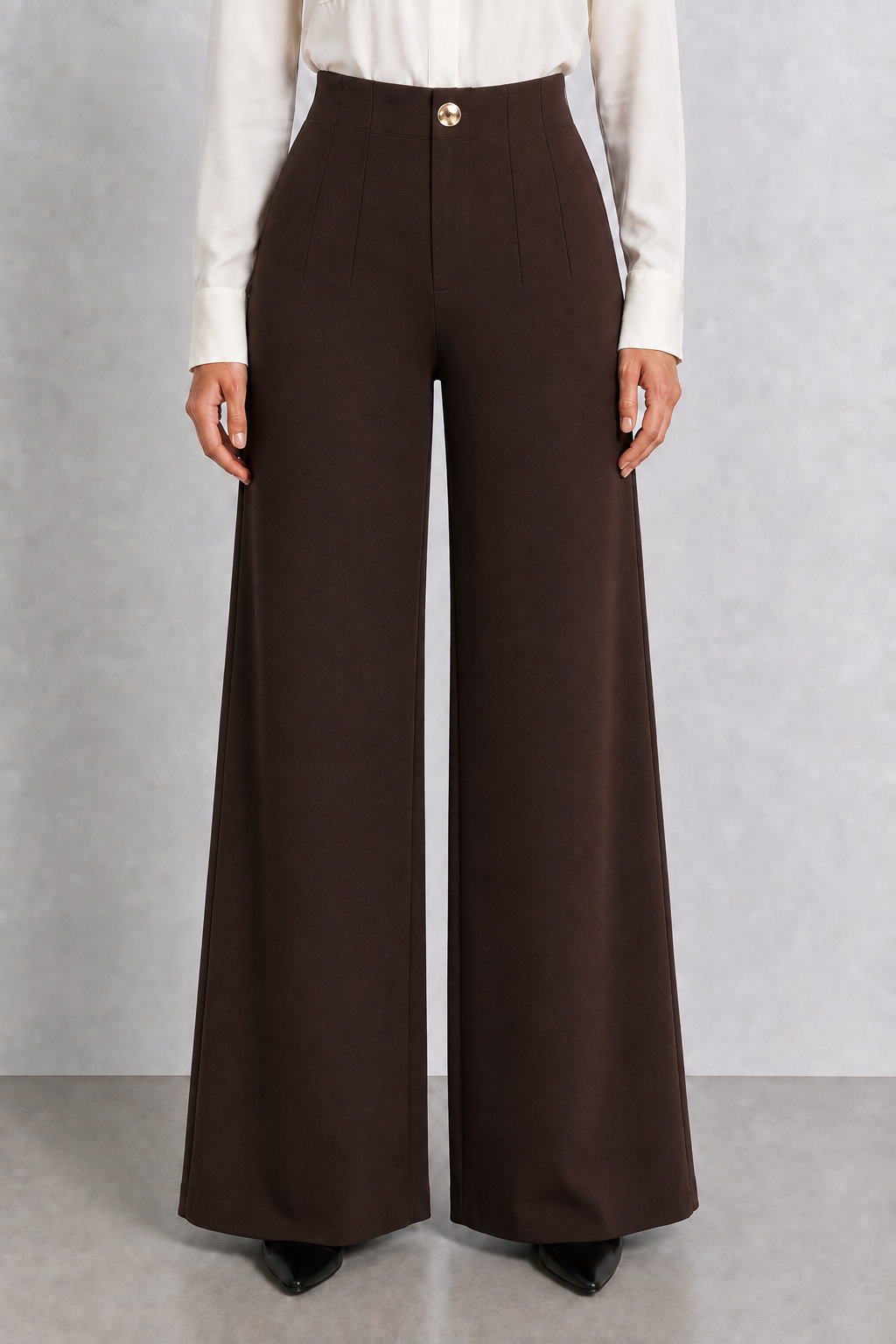 Pantalone a gamba larga|Colore:Marrone