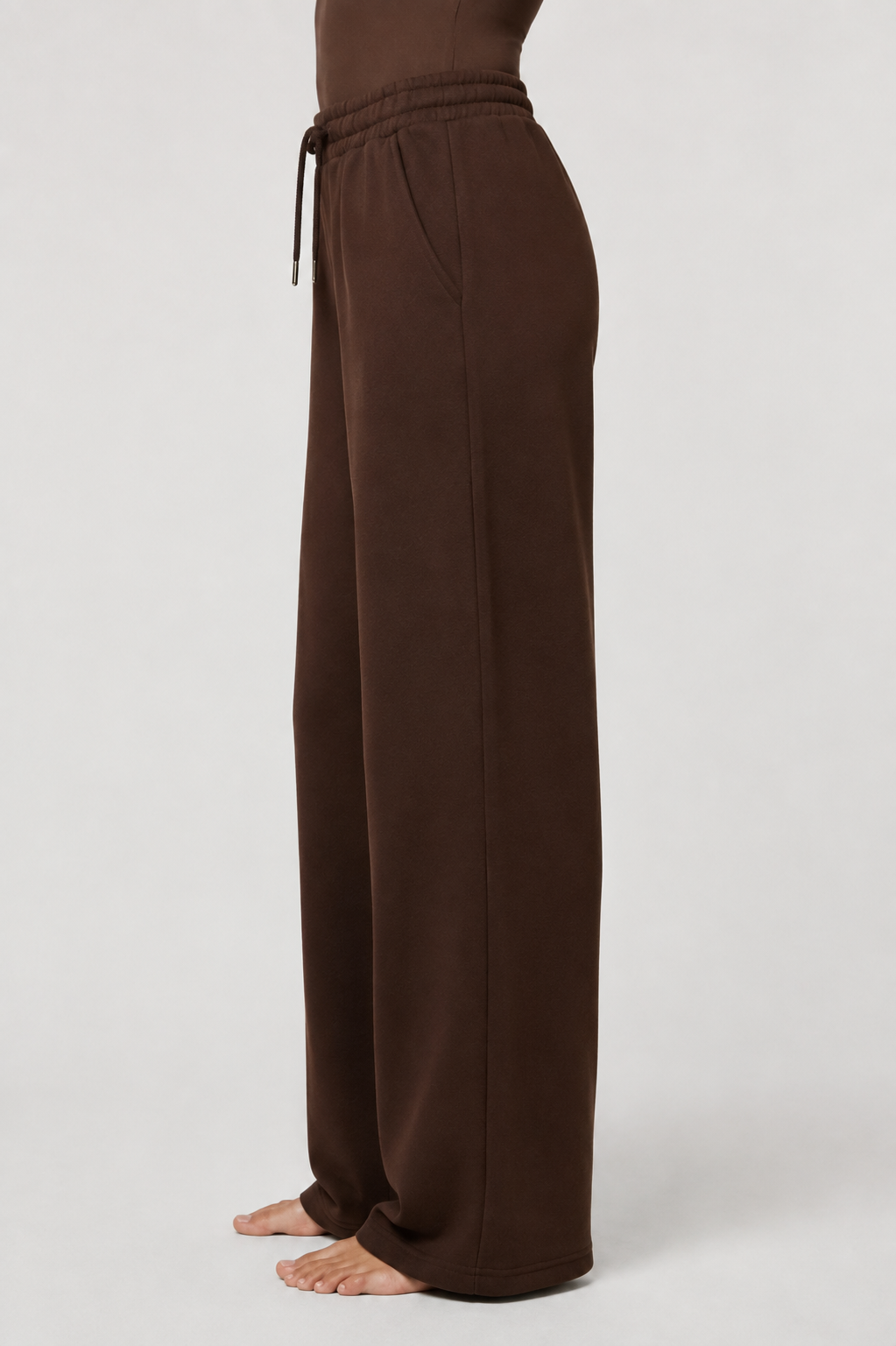 Pantaloni da tuta da donna a gamba larga|Colore:Cioccolato