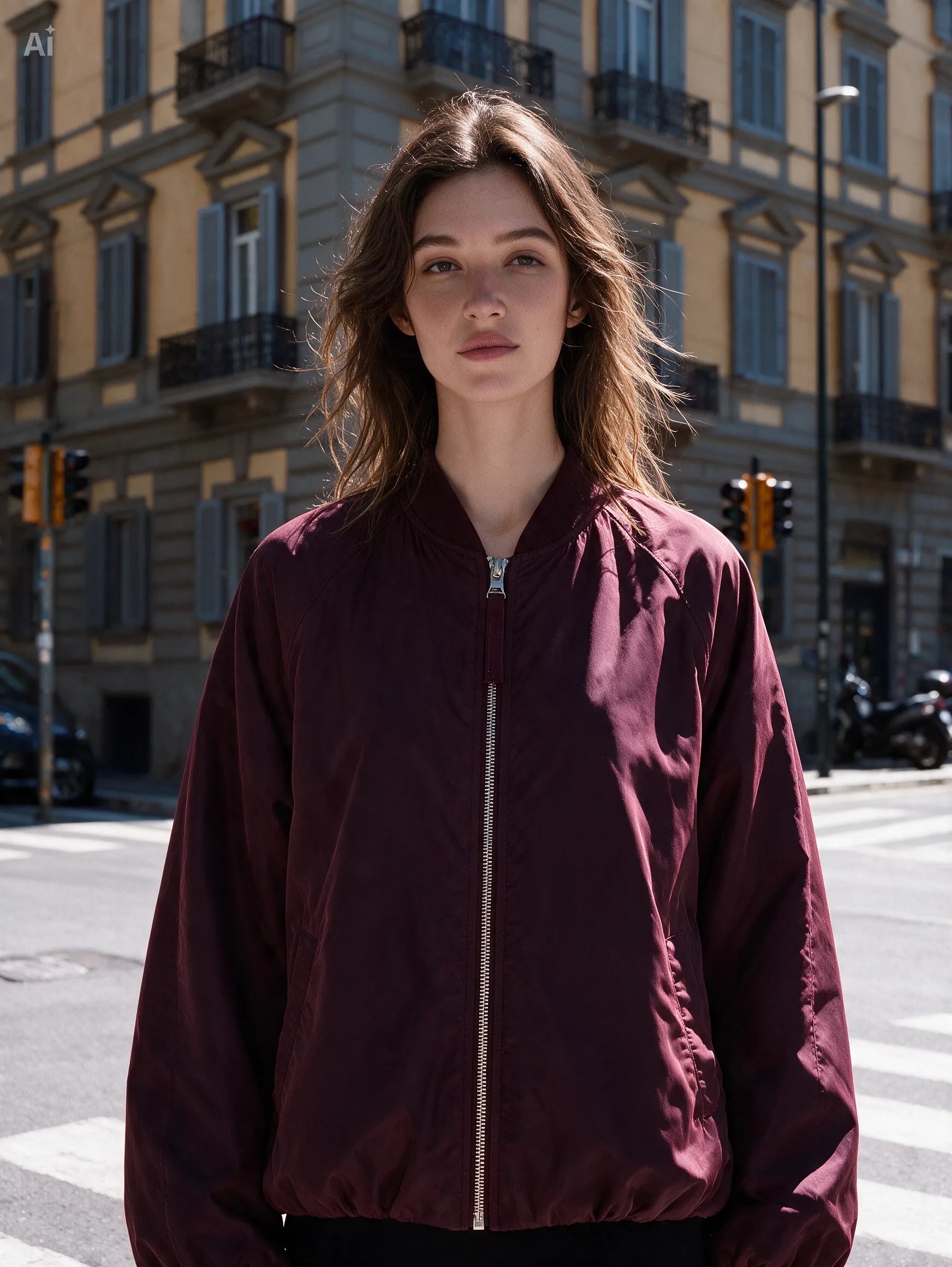 Bomber oversize|Colore:Burgundy