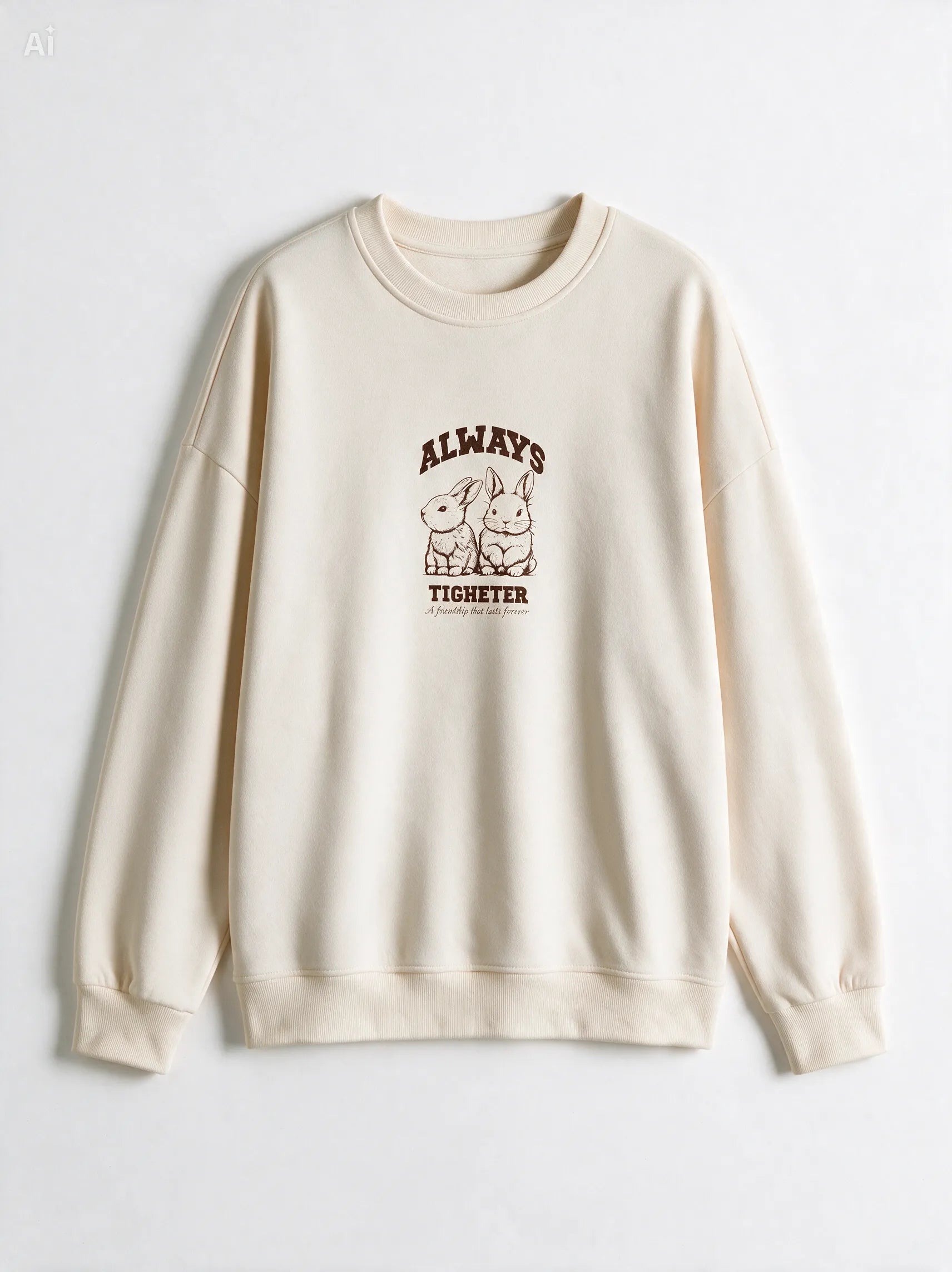 Felpa girocollo oversize|Colore:Avorio