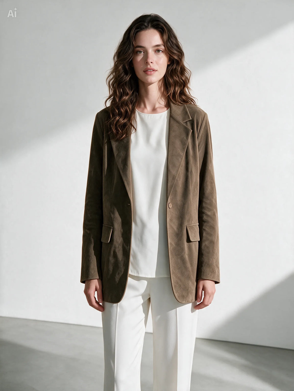 Giacca stella effetto camoscio|Colore:Fango