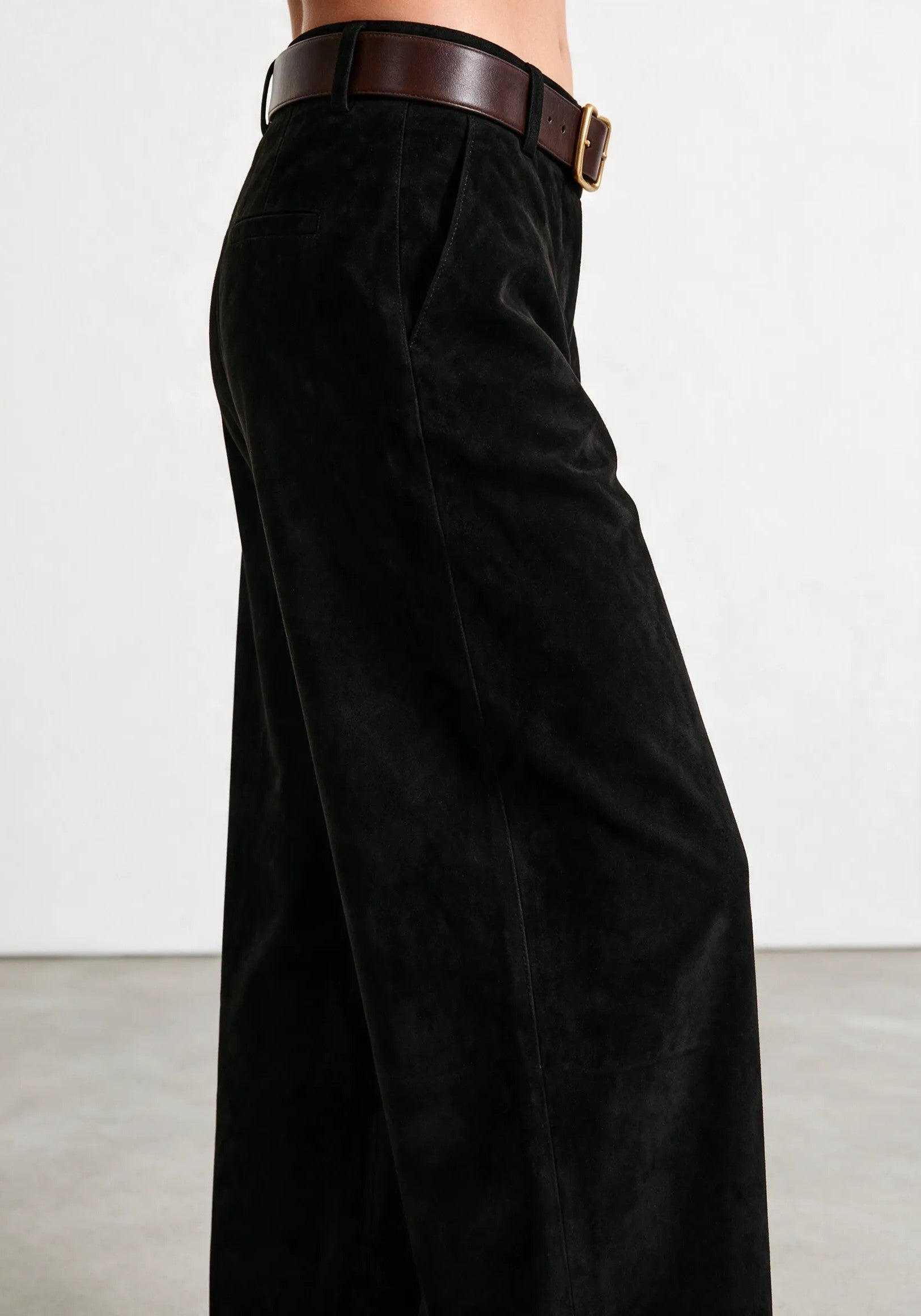 Pantalone effetto velluto |Colore:Nero