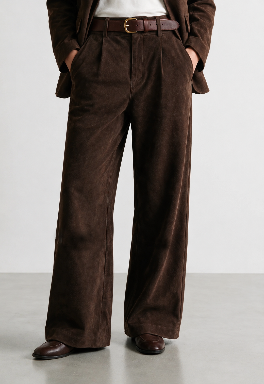 Pantalone effetto velluto |Colore:Marrone