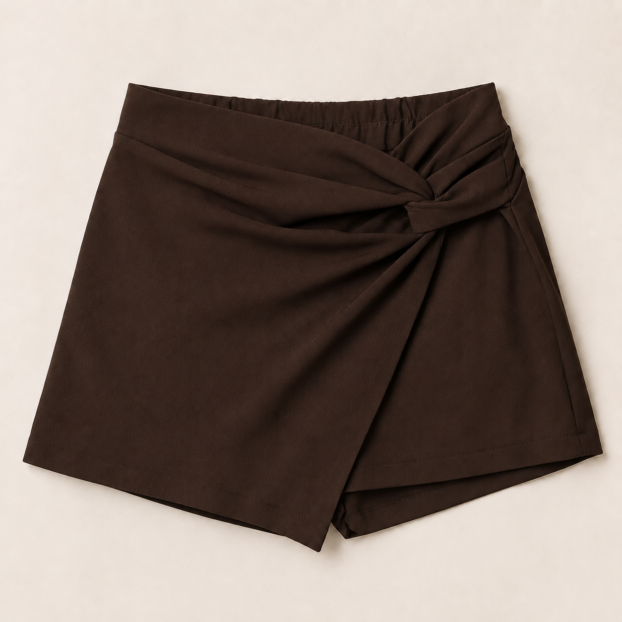 Minigonna shorts nodo|Colore:Marrone