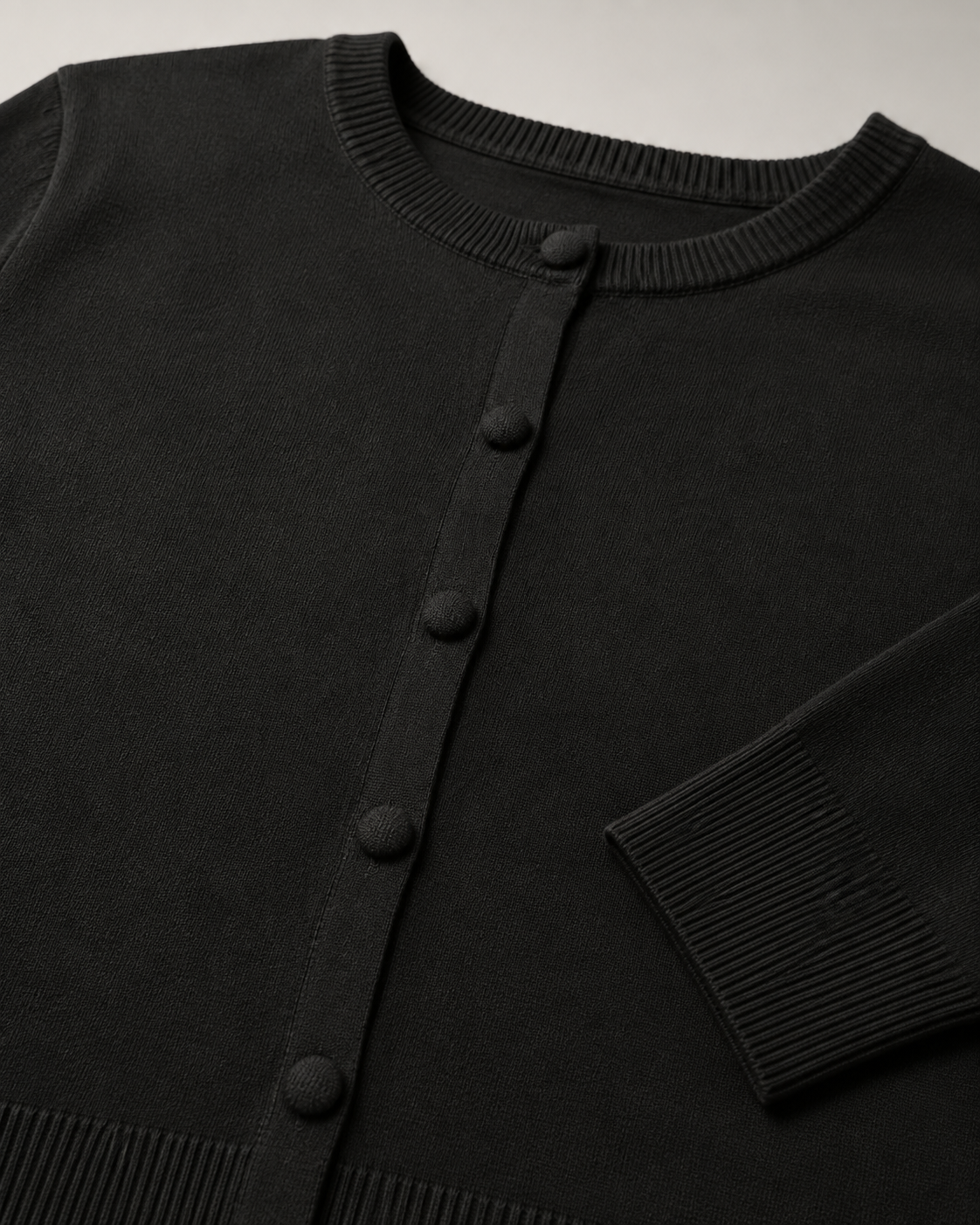 Cardigan Roma girocollo|Colore:Nero