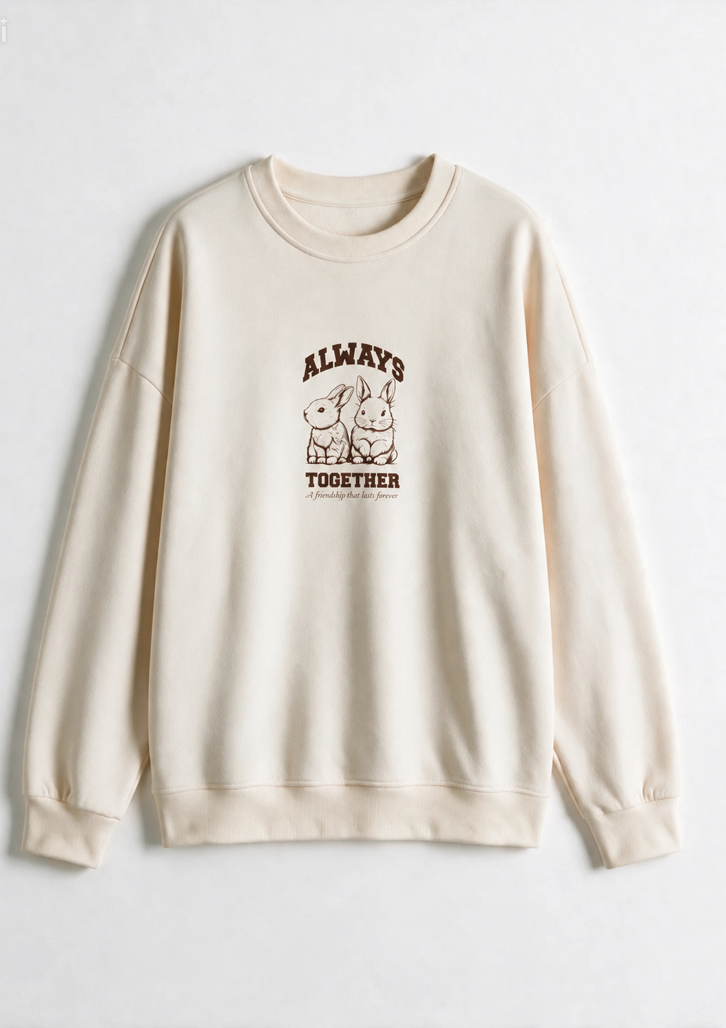 Felpa girocollo oversize|Colore:Avorio