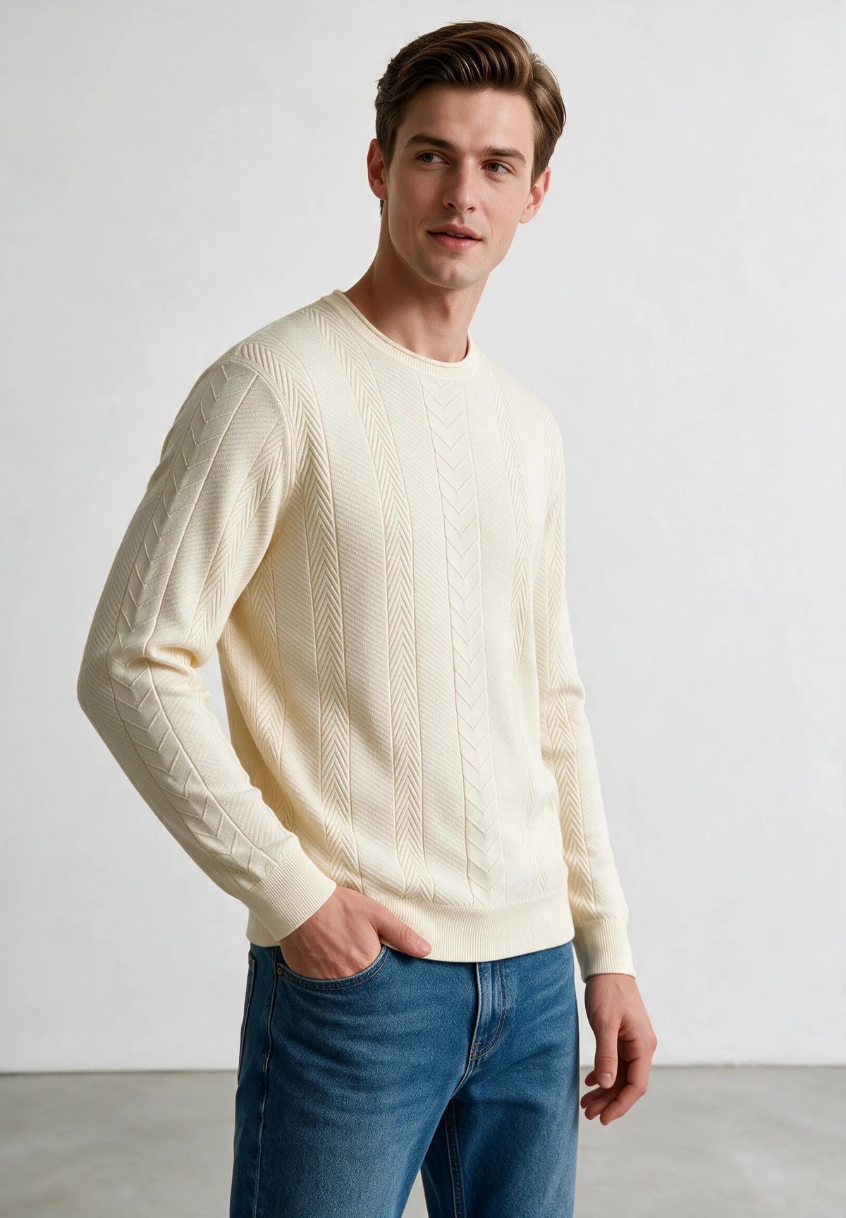 Maglia  jacquard |Colore:Ecru