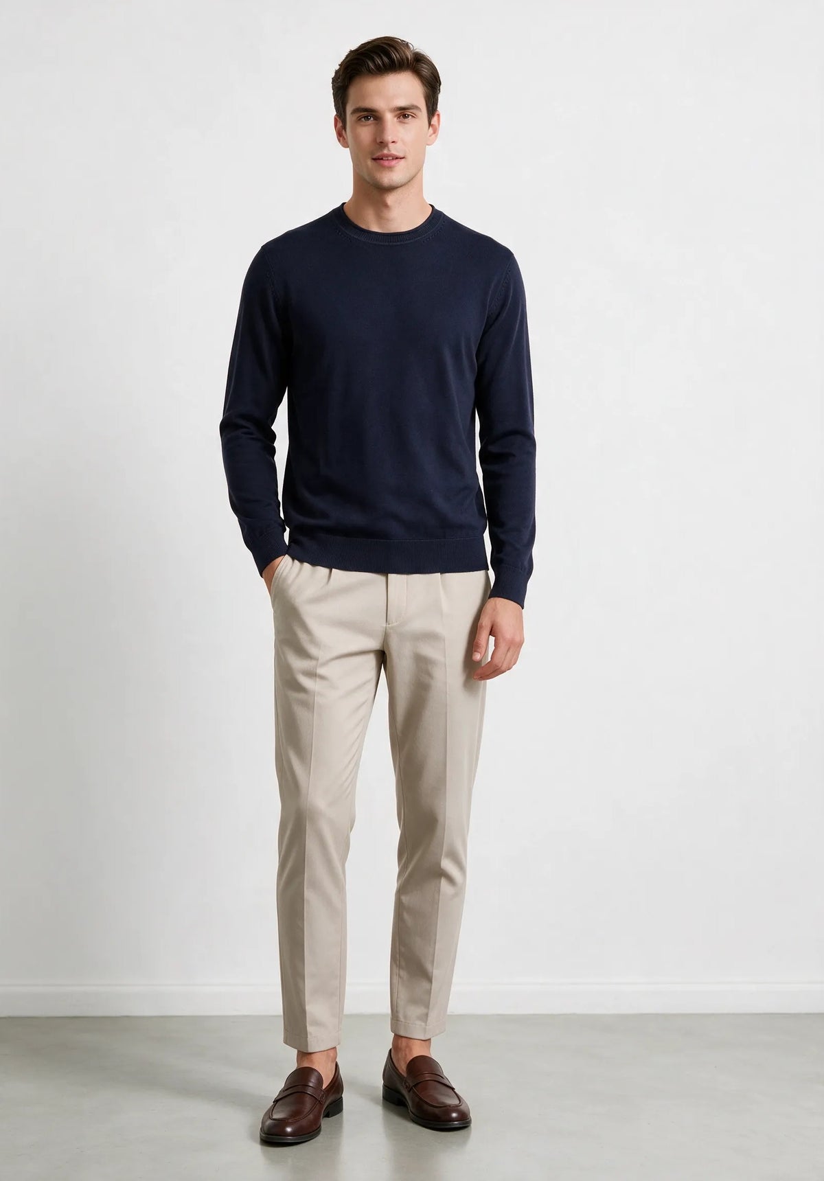 Maglio collo risvoltato|Colore:Blue navy