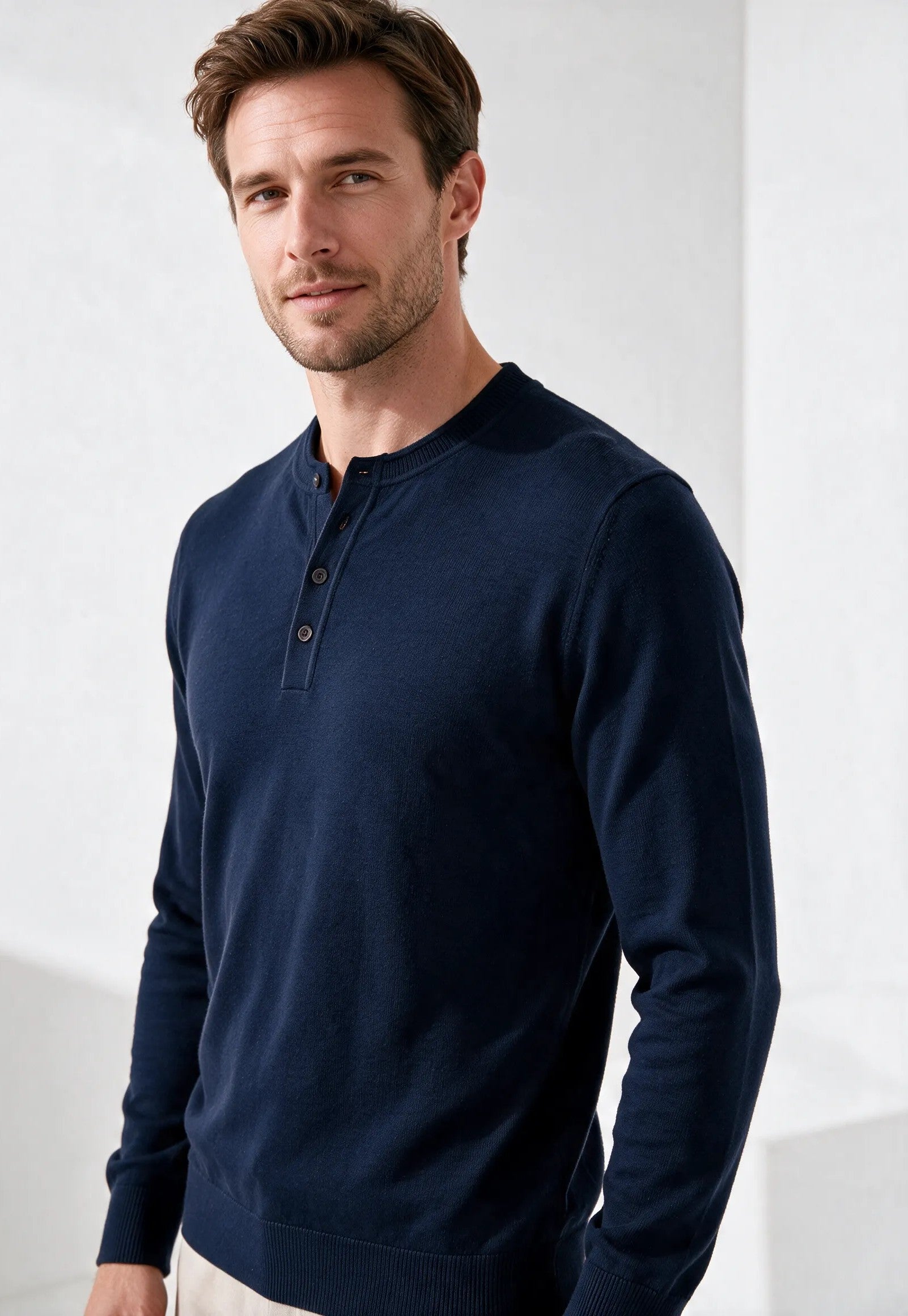Maglione Serafino manica Lunga|Colore:Blue navy