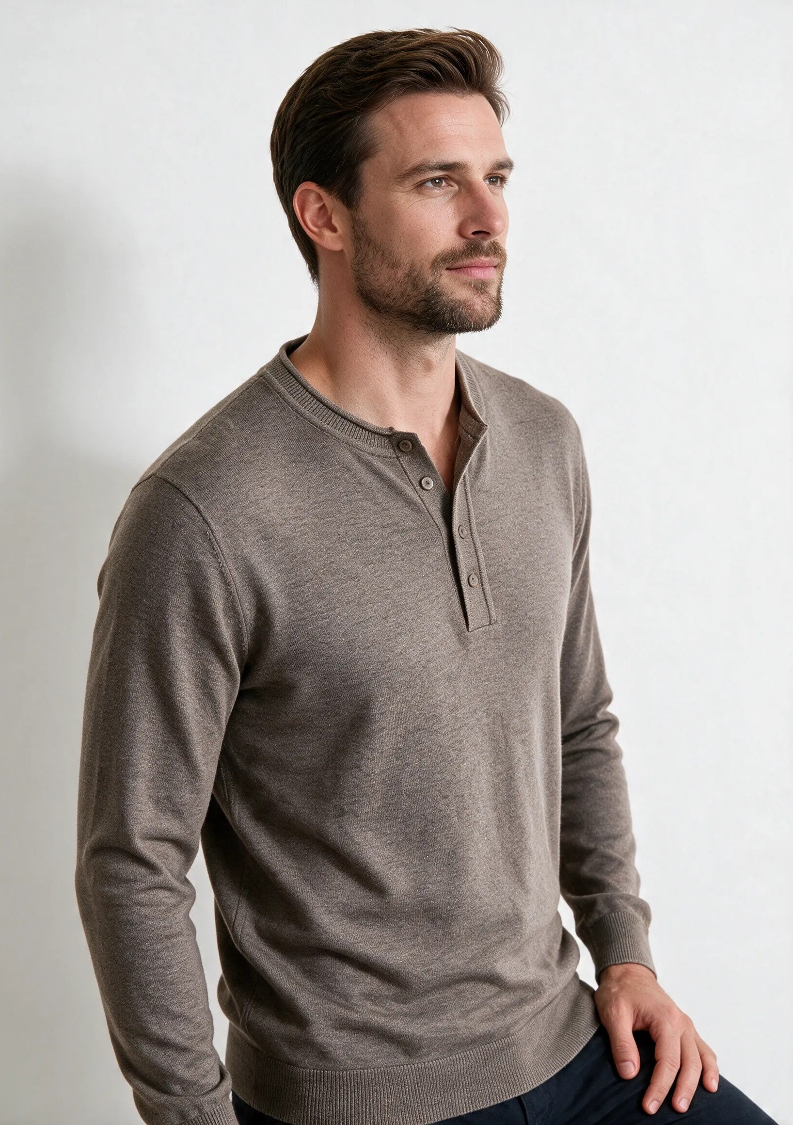 Maglione Serafino manica Lunga|Colore:Mud