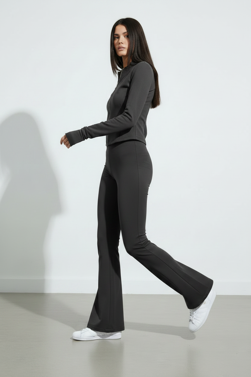 Il pantalone flare  |Colore:Antracite