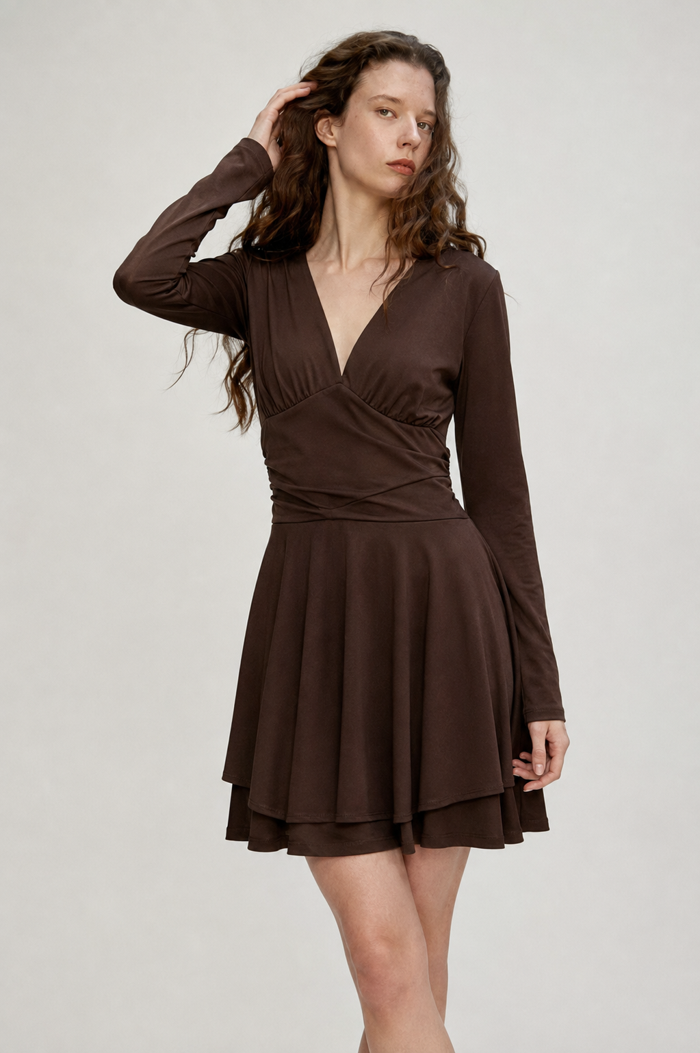 Abito Incrocio|Colore:Marrone