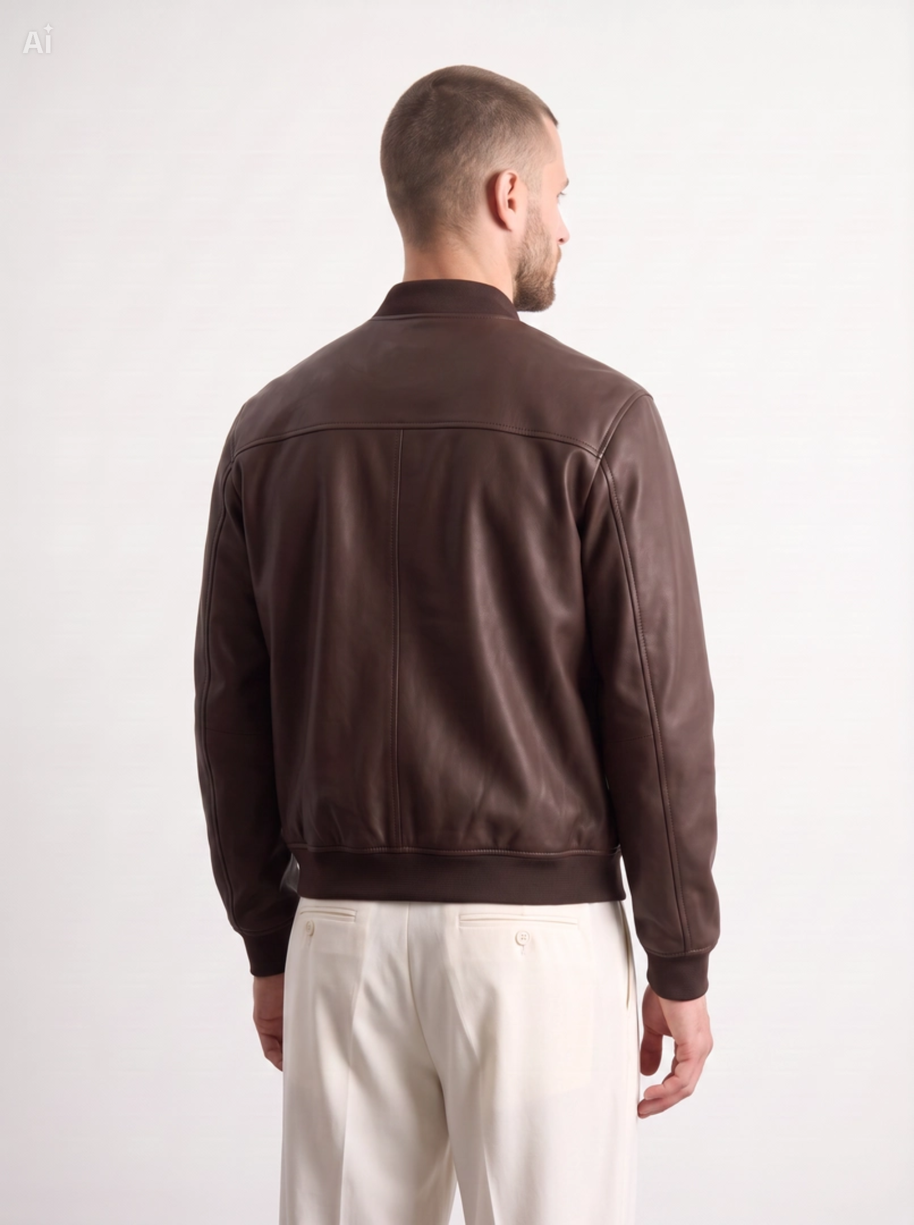 Bomber effetto pelle|Colore:Brown