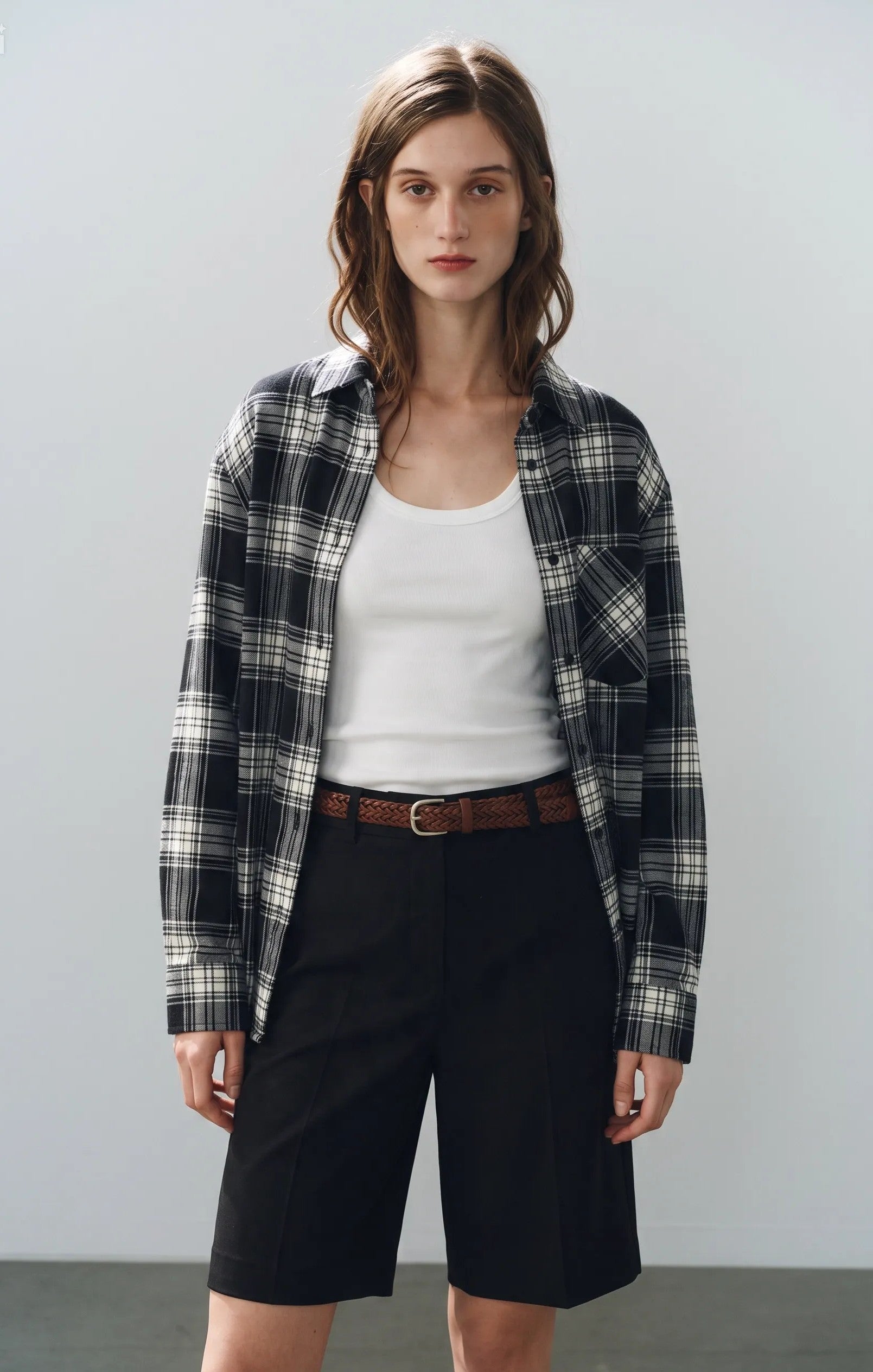 Camicia fantasia tarta|Colore:Bianco/nero