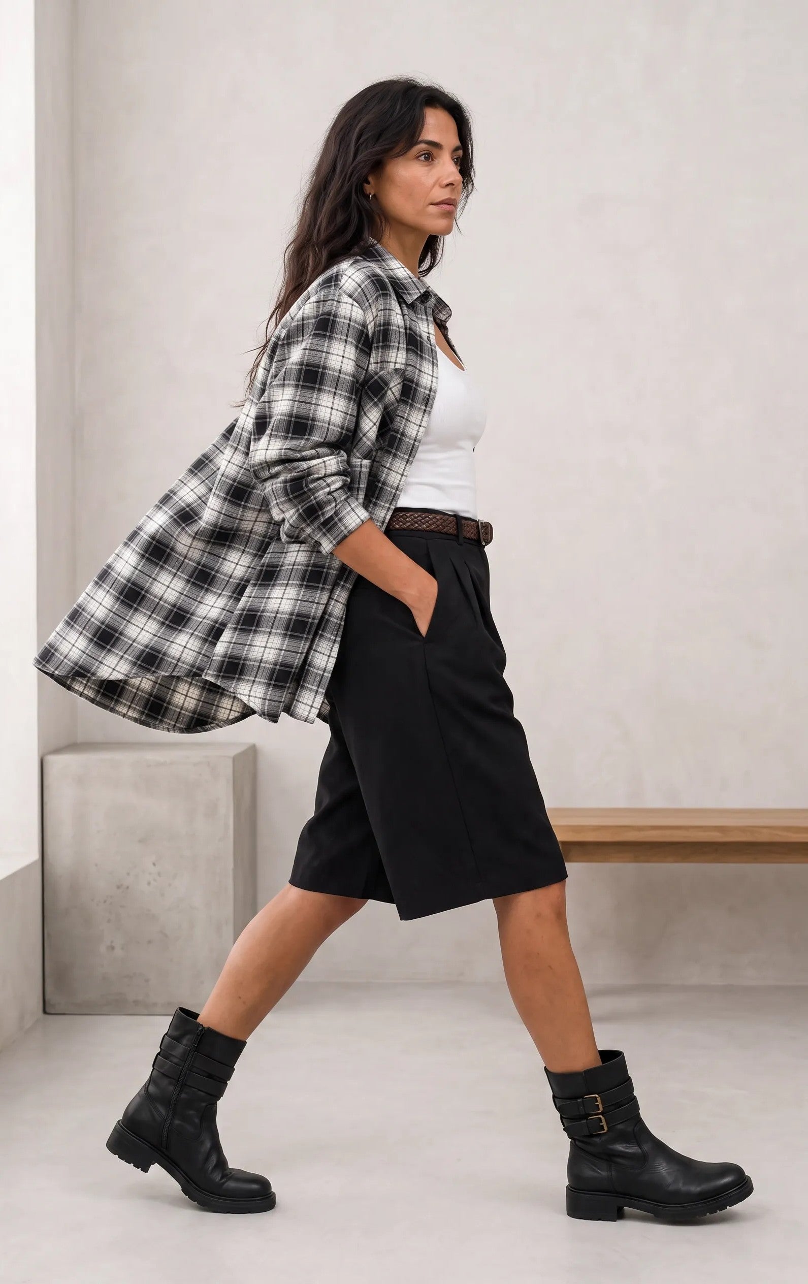 Camicia fantasia tarta|Colore:Bianco/nero