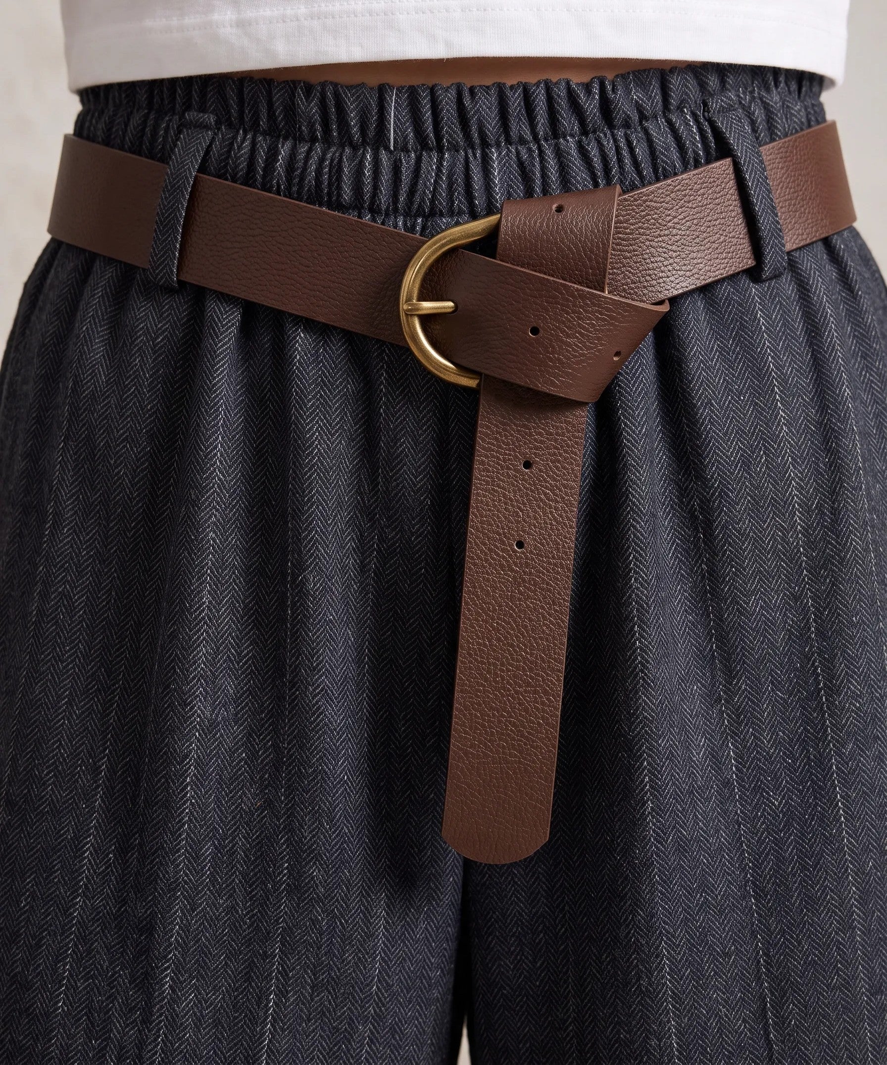 Pantalone gessato effetto denim|Colore:Jeans