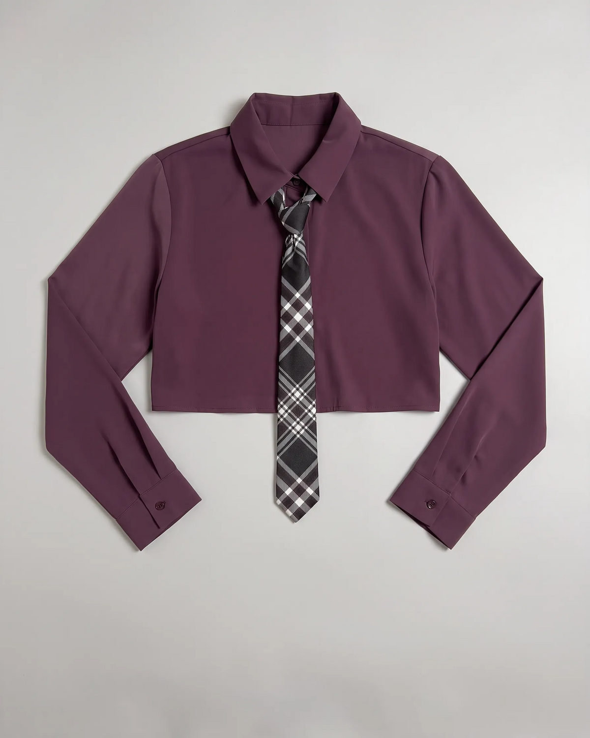 Camicia con cravatta|Colore:Prugna