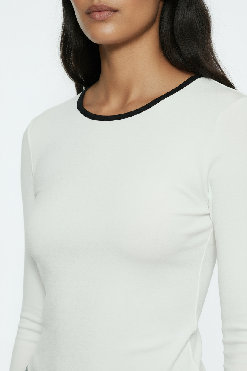 Maglia doppio collo|Colore:Beige