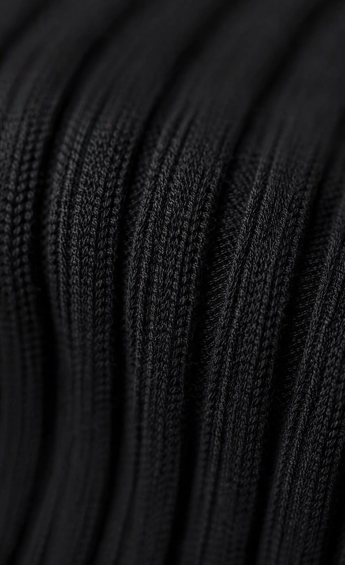 Maglia crop a coste|Colore:Nero