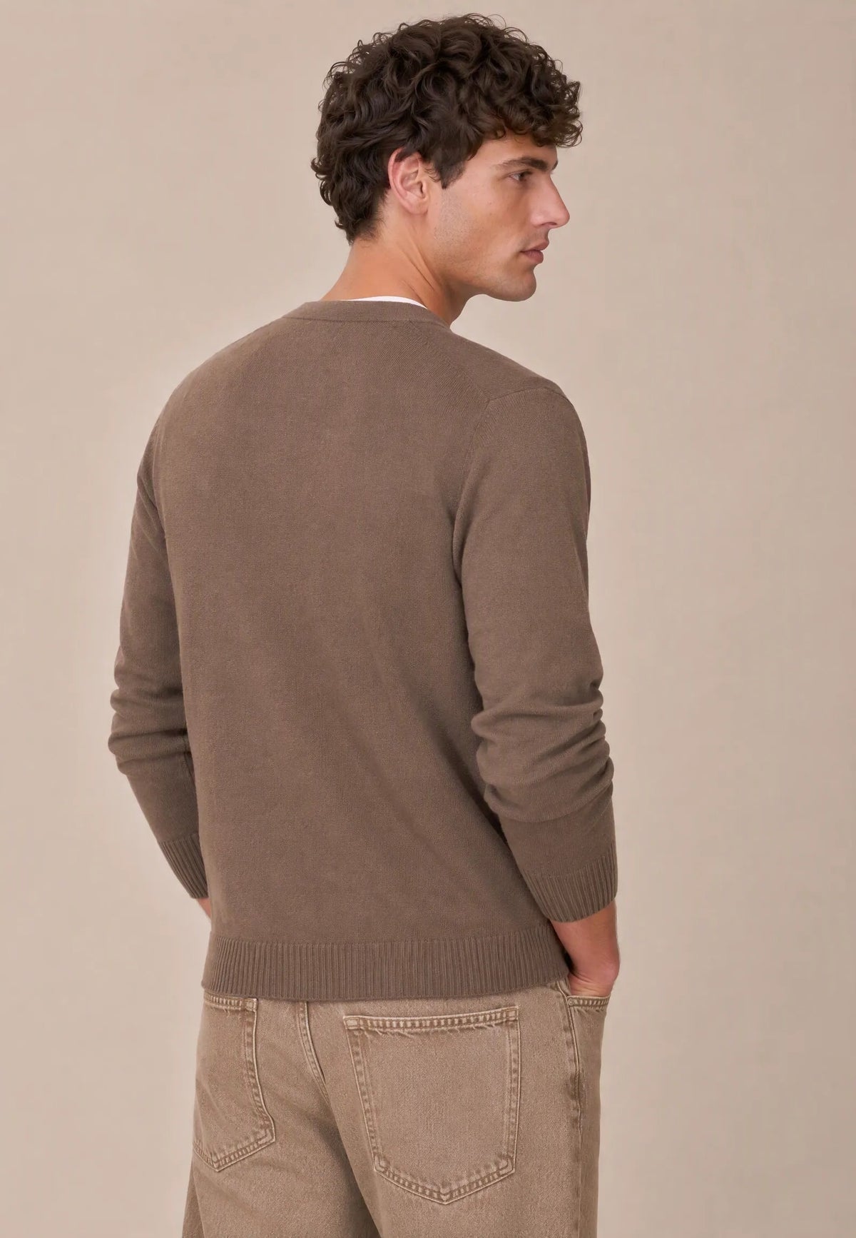 Cardigan basic |Colore:Mud melange